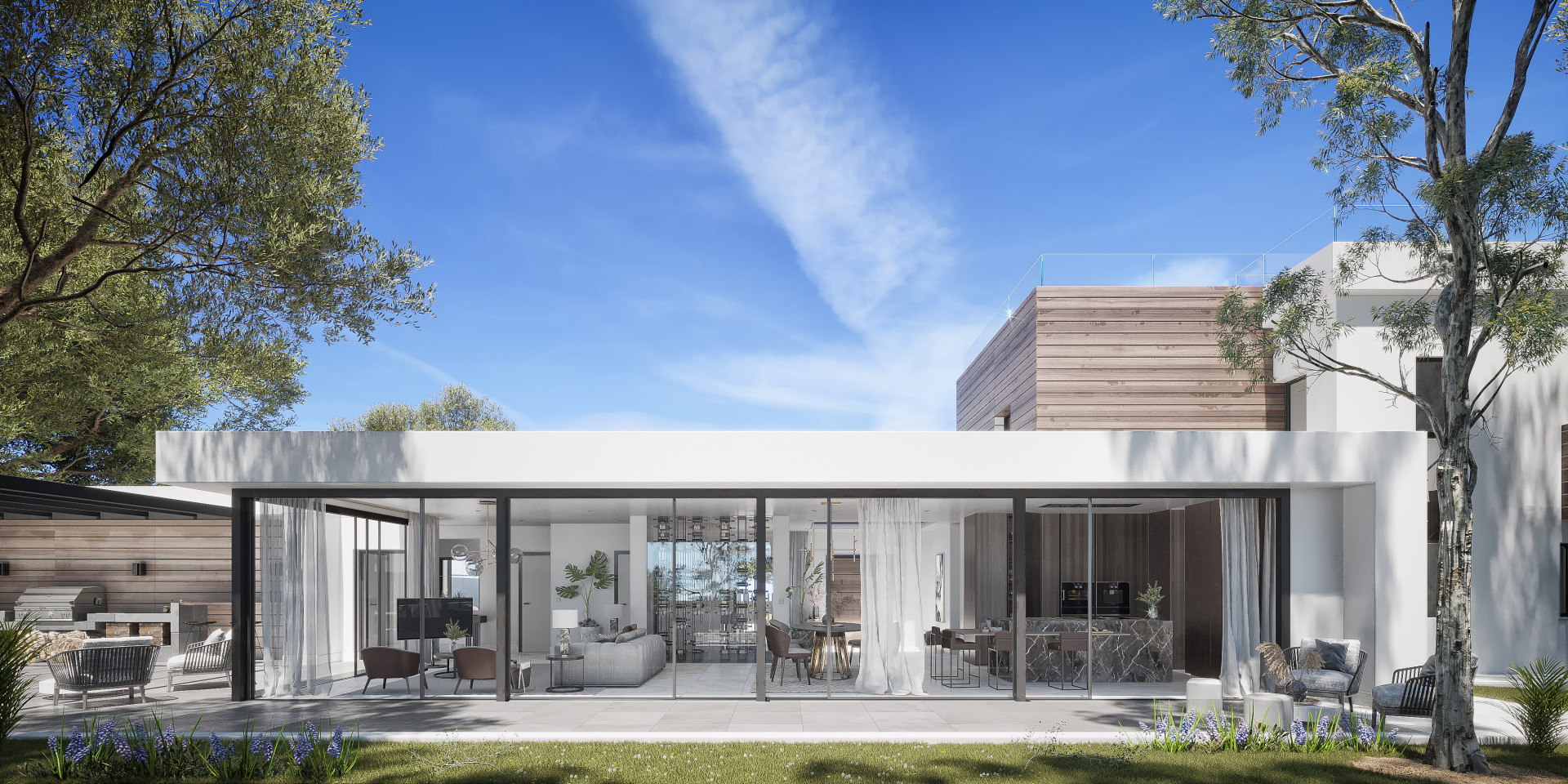 New modern contemporary villa project for sale in Nueva Andalucia