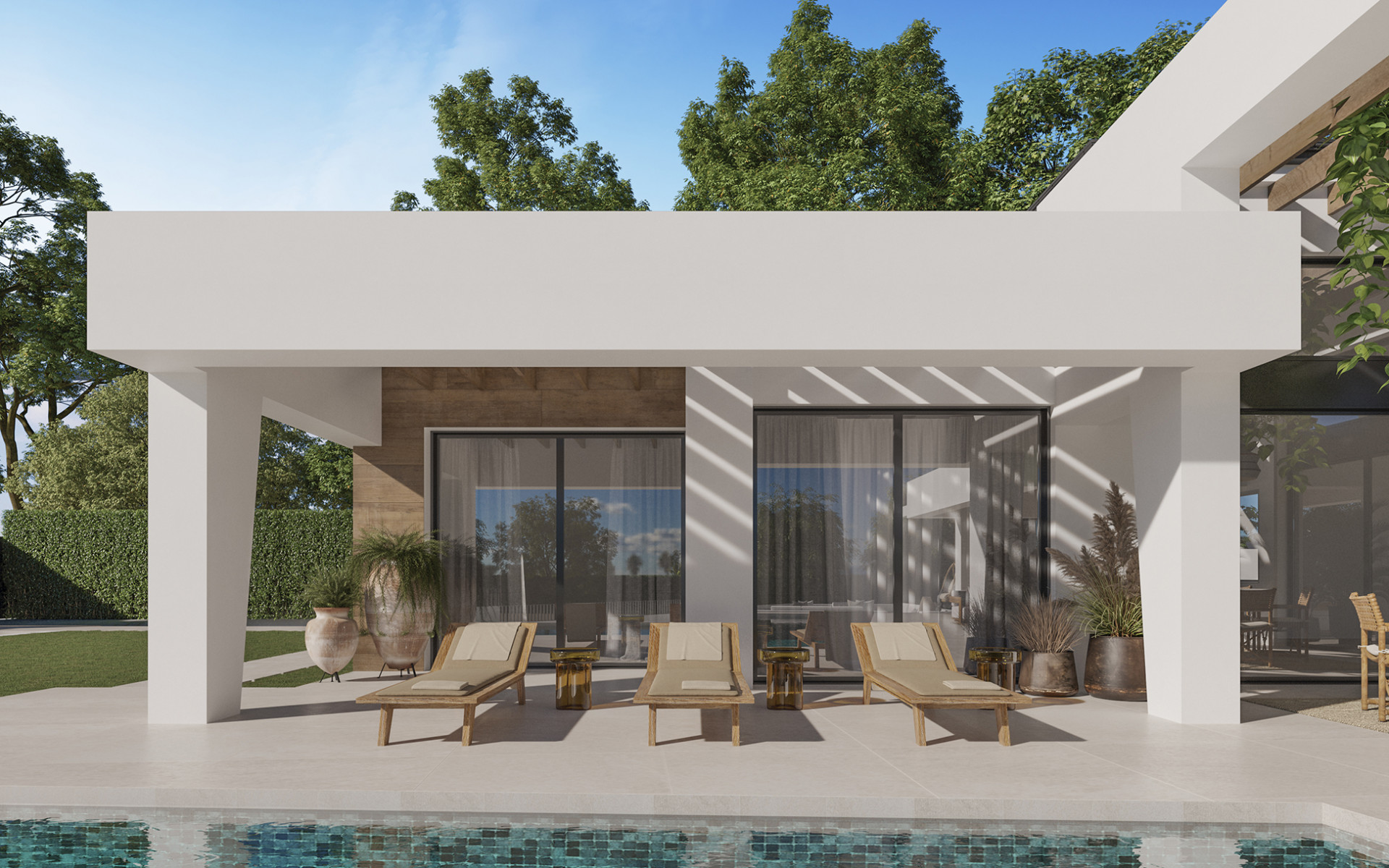 Boutique contemporary complex of modern villa for sale in Nueva Andalucia