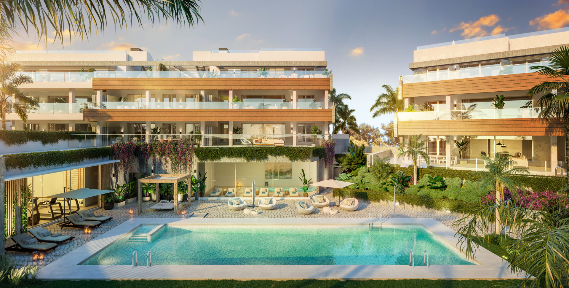 Newly built modern boutique residential complex of apartments for sale in Altos de los Monteros – Marbella