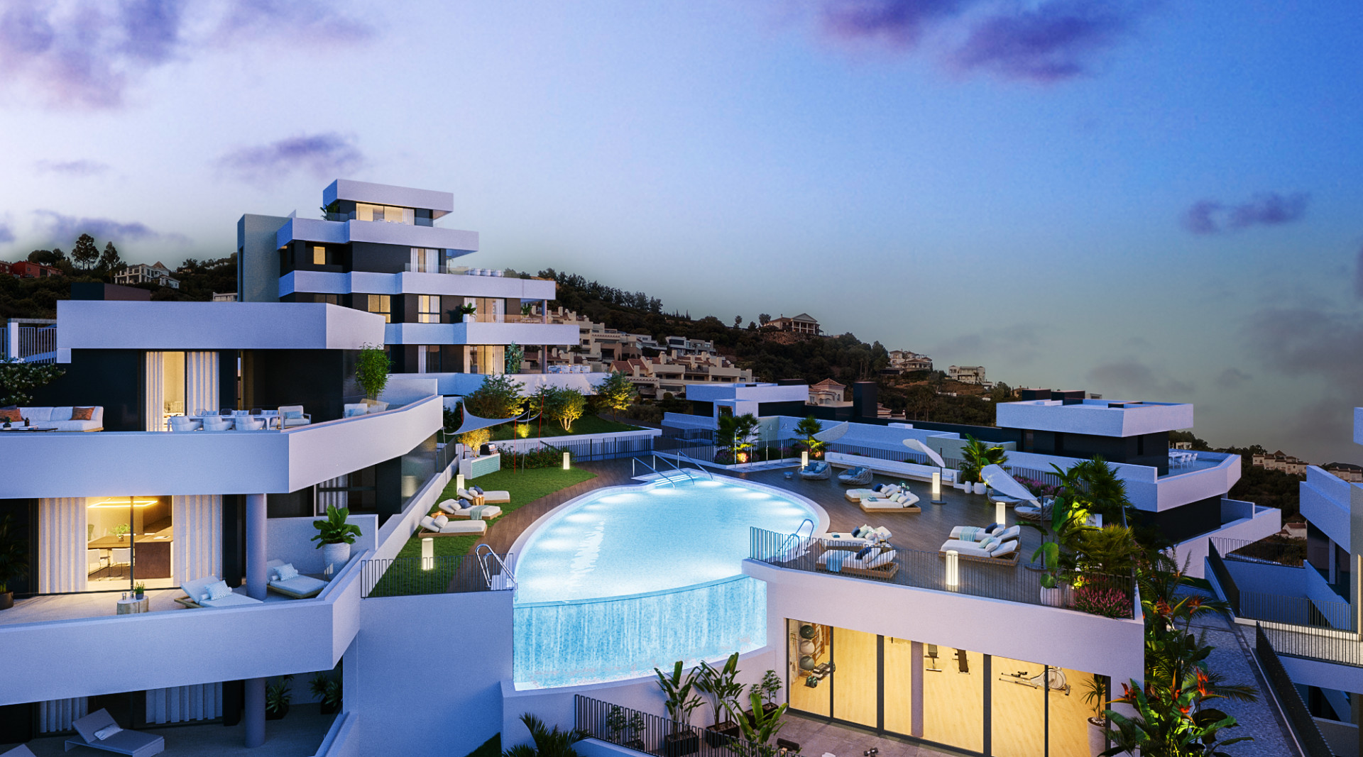 Moderno complejo boutique de apartamentos de nueva construcción en venta en Altos de los Monteros - Marbella