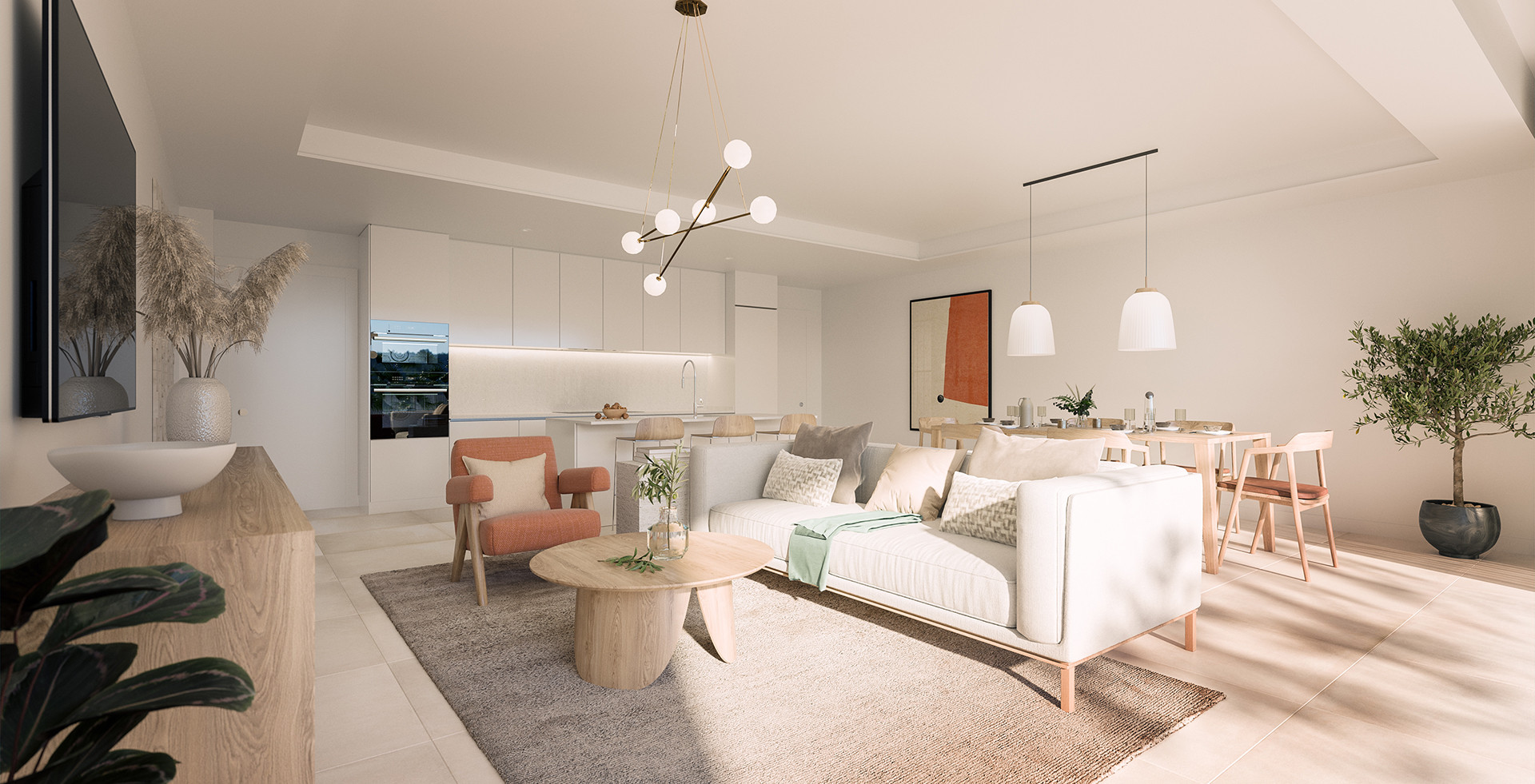 New modern golf townhouses for sale in Mijas Costa