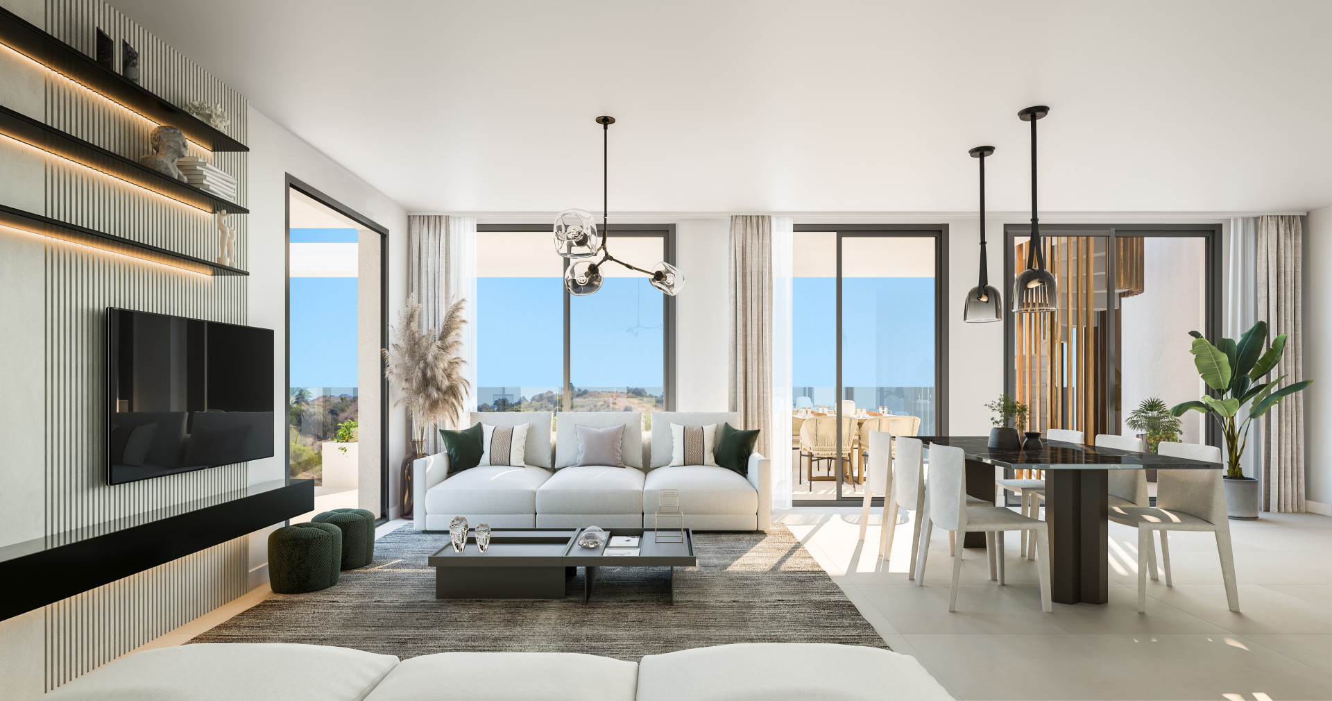 New project of modern apartments, penthouses and townhouses for sale in Fuengirola