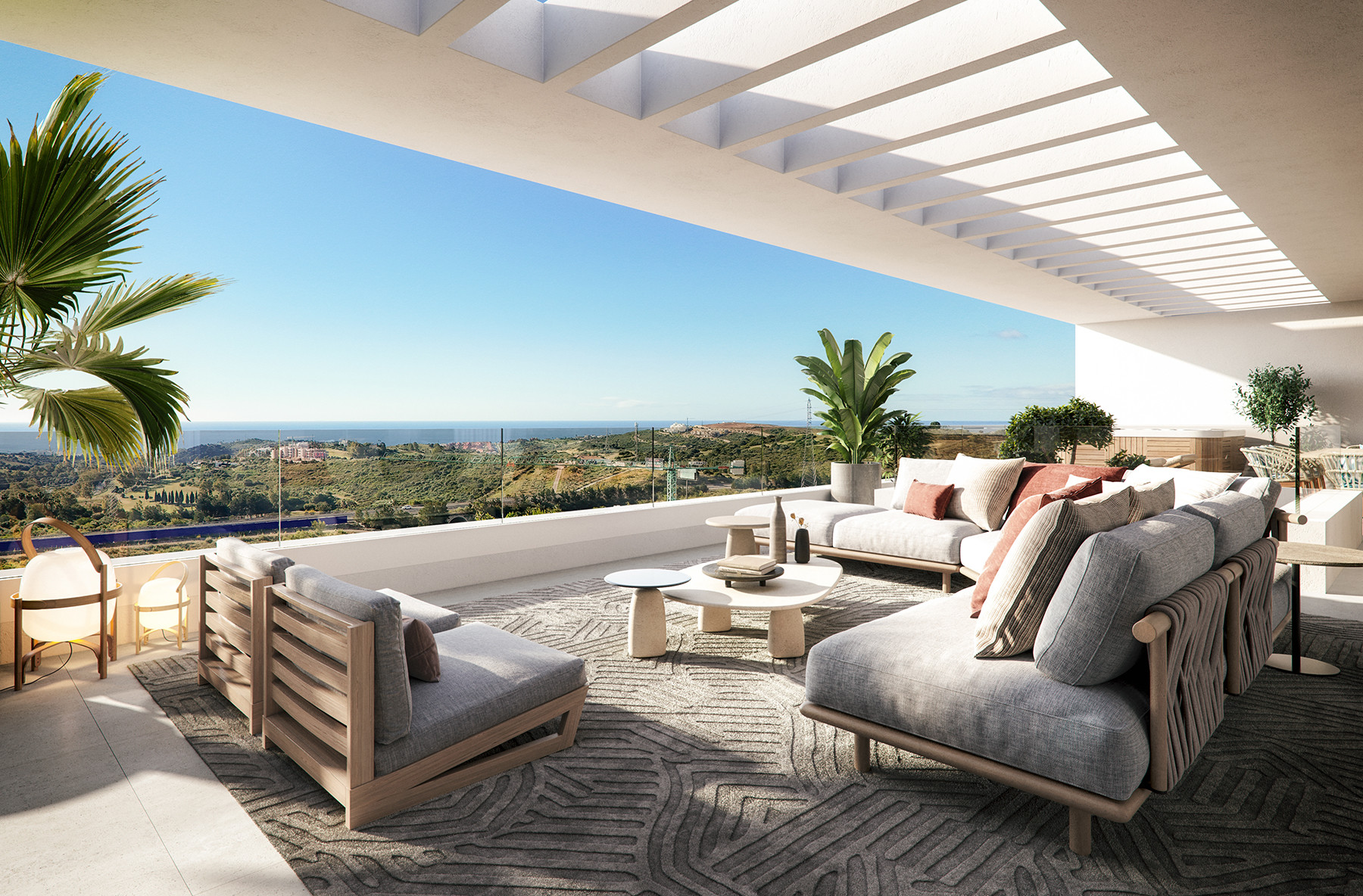 Apartamentos y áticos nuevos de estilo moderno en venta en Casares - Estepona Oeste