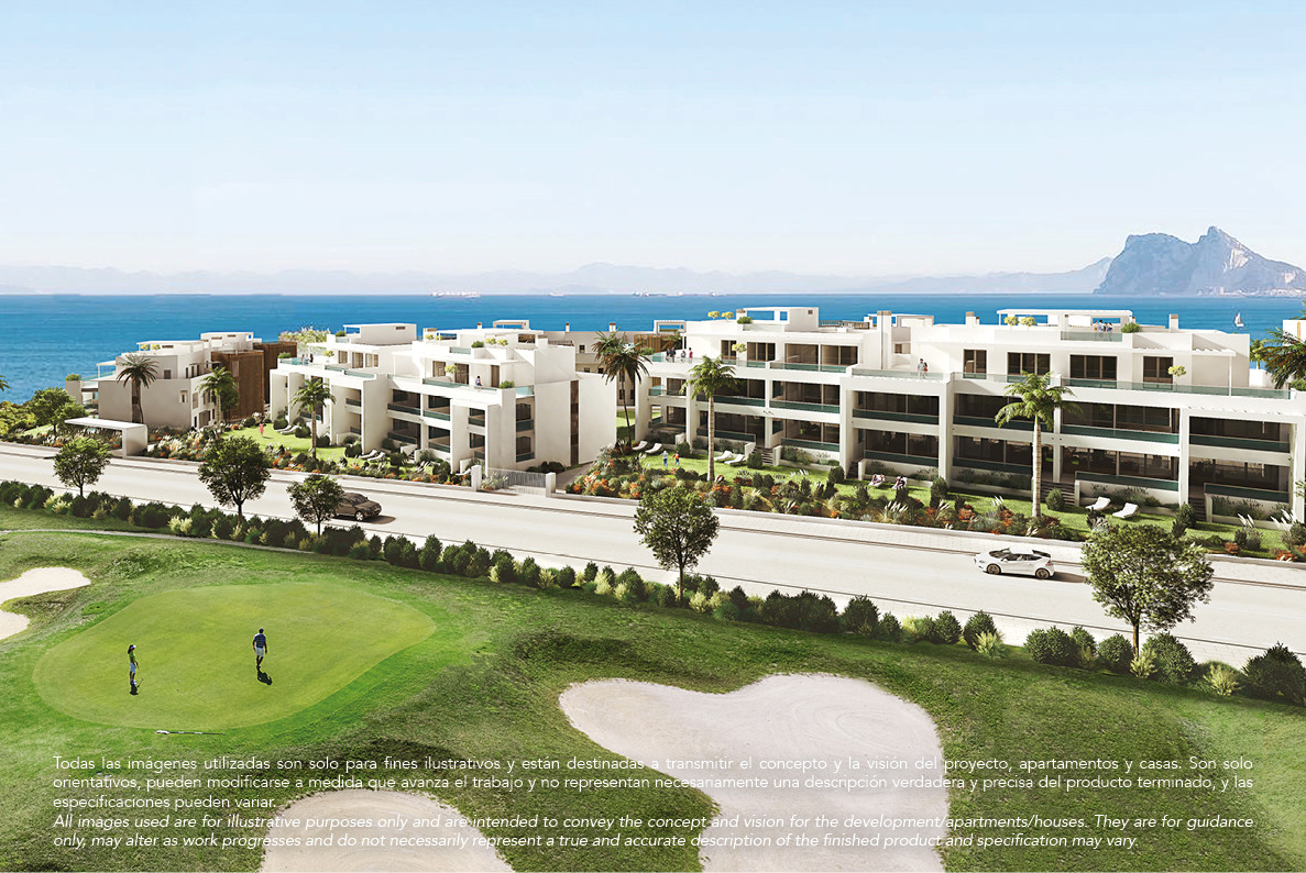 First line golf apartments for sale in La Alcaidesa on the west side of Estepona