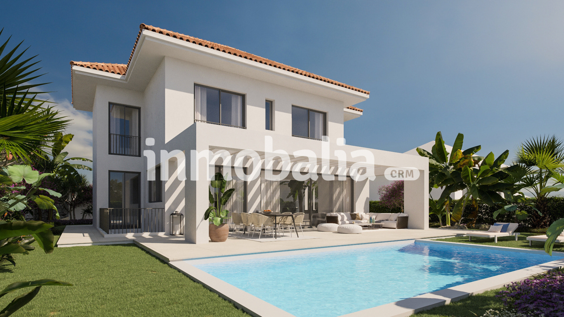 Villas modernas en plano a la venta en Calahonda - Mijas Costa