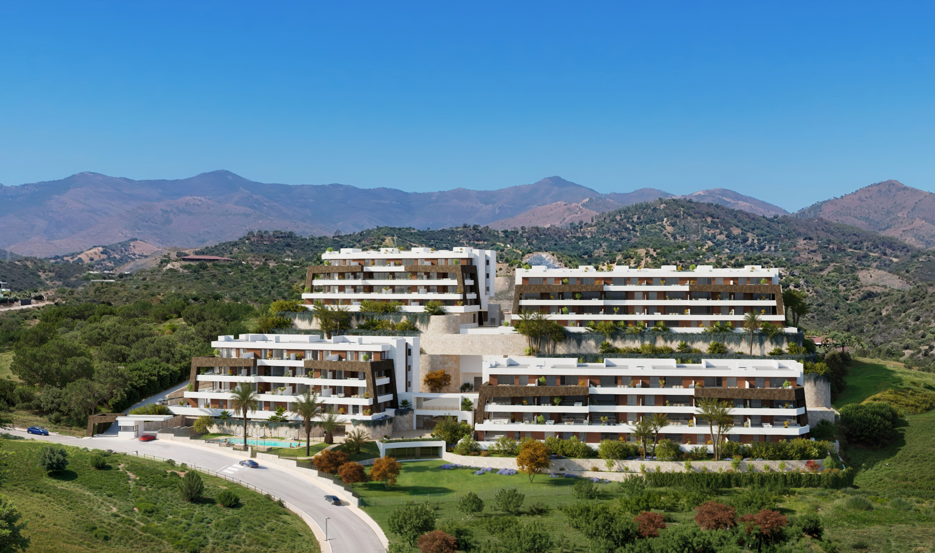 Apartamentos y áticos contemporáneos nuevos en venta en la Nueva Milla de Oro - Estepona