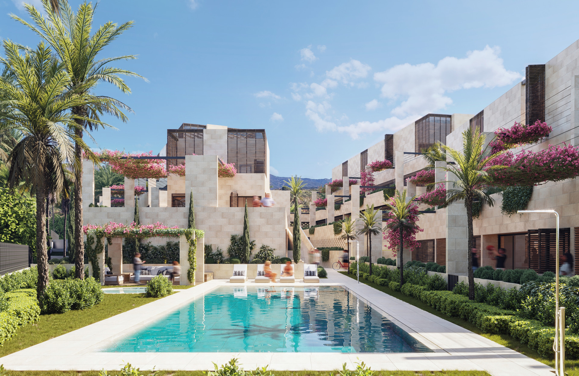 Contemporary style boutique complex of apartments for sale on the New Golden Mile in Estepona