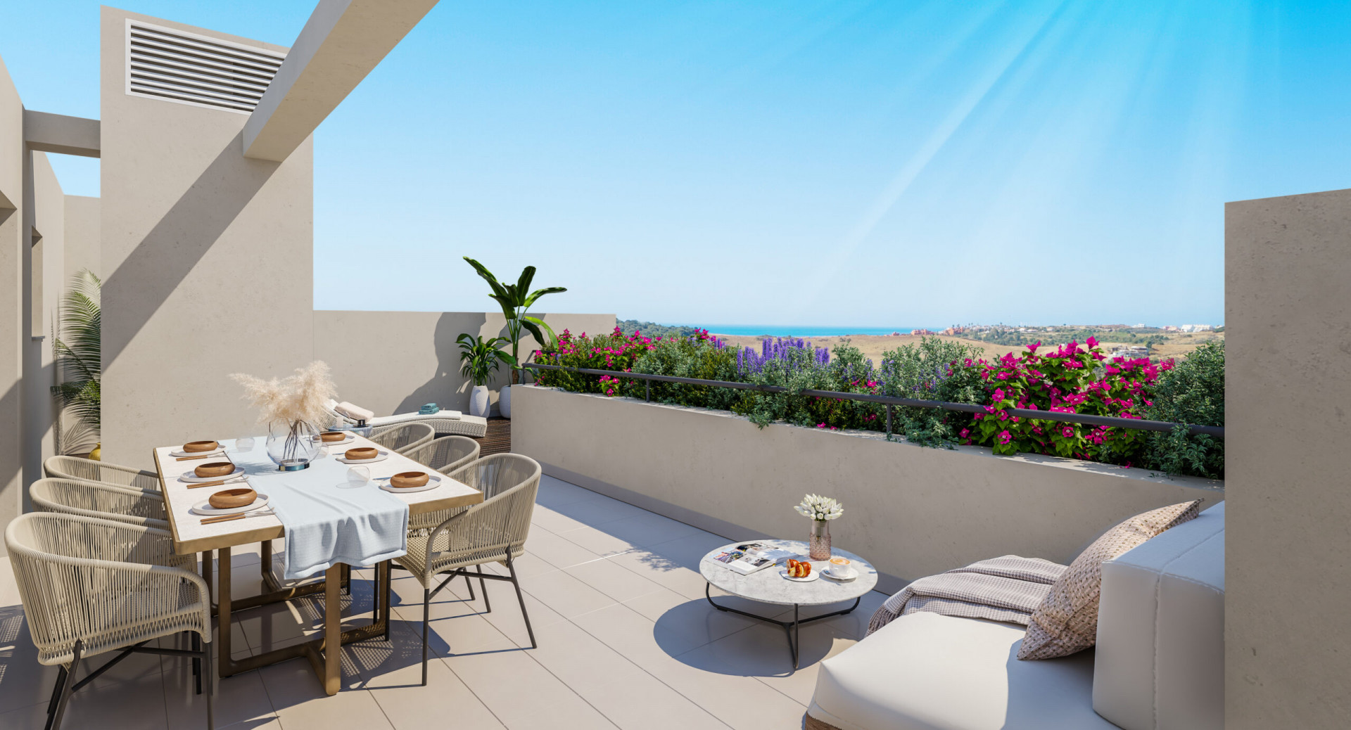 Apartments and duplex penthouses in a privileged location in Estepona