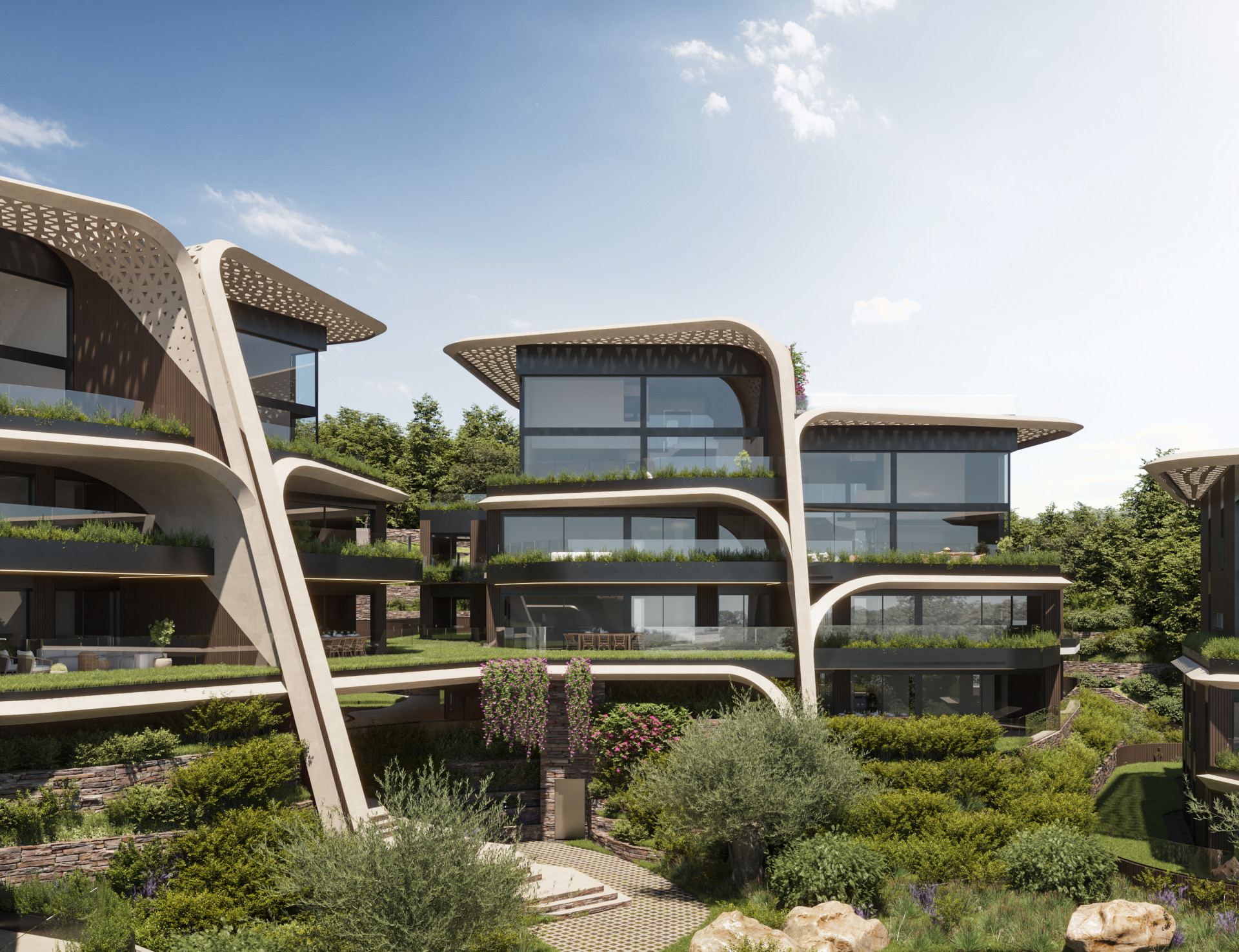 Sphere, exclusive apartments and duplex penthouses integrated in nature in So...
