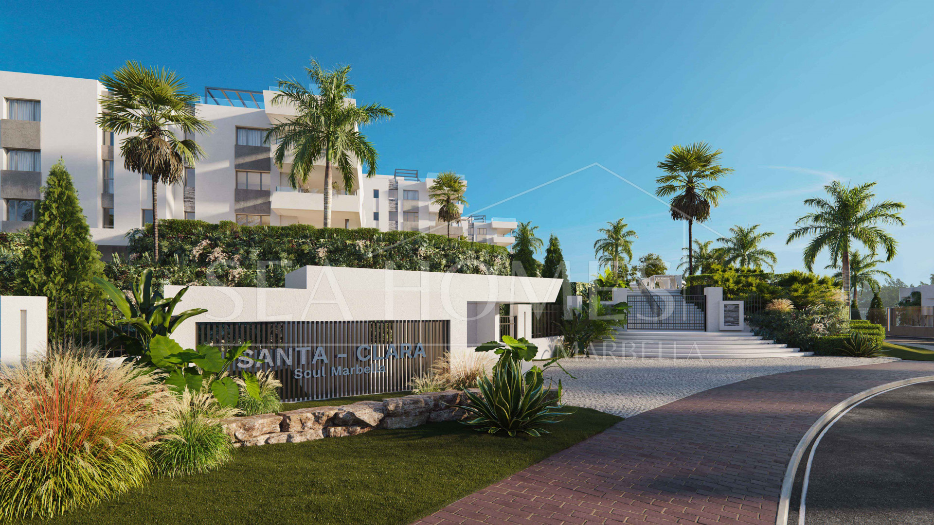 Contemporary penthouse with terrace and solarium both with panoramic views of the Mediterranean Sea in top location