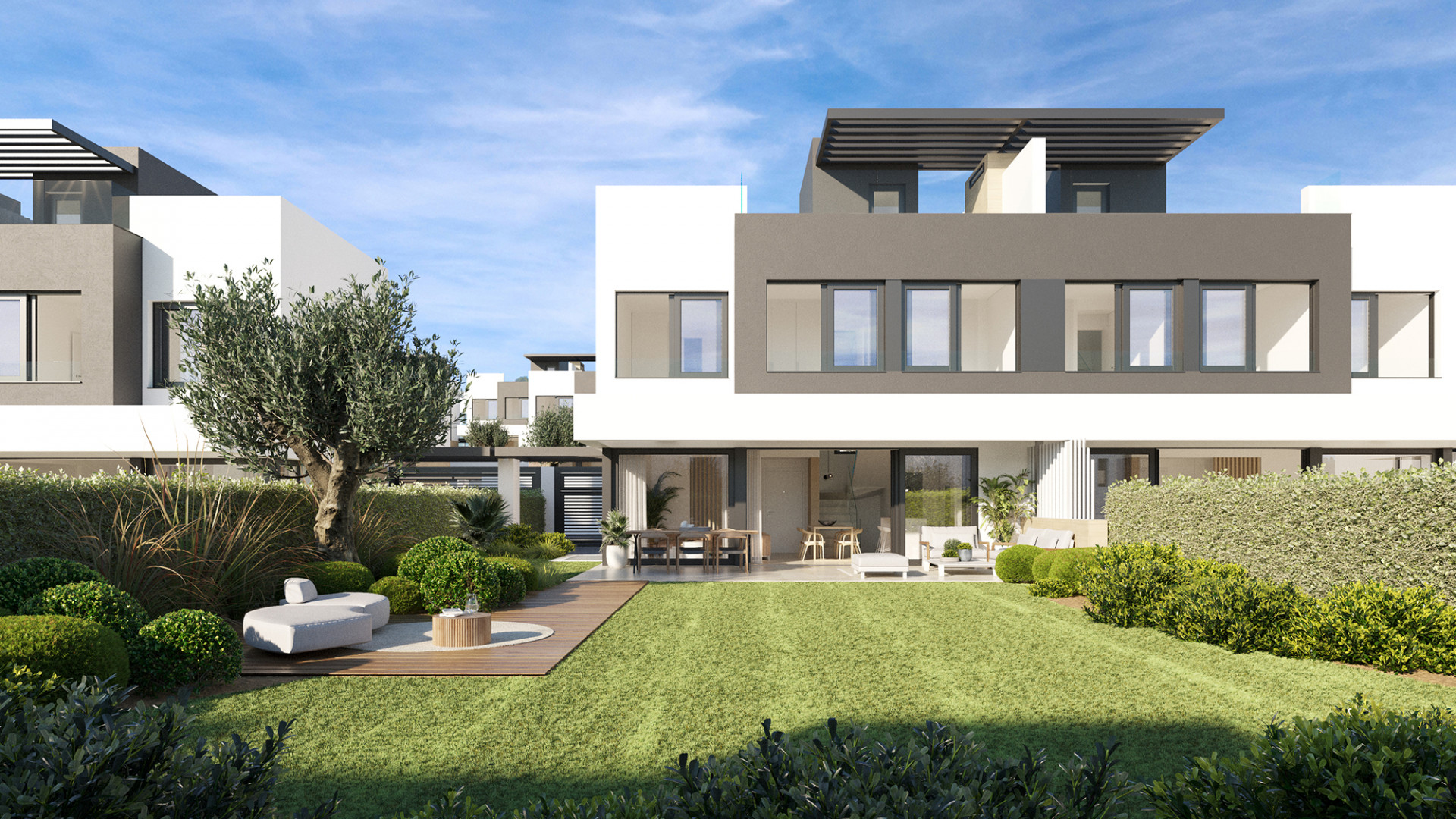 50 semi-detached villas with 2 and 3 bedrooms and 9 different types to suit e...