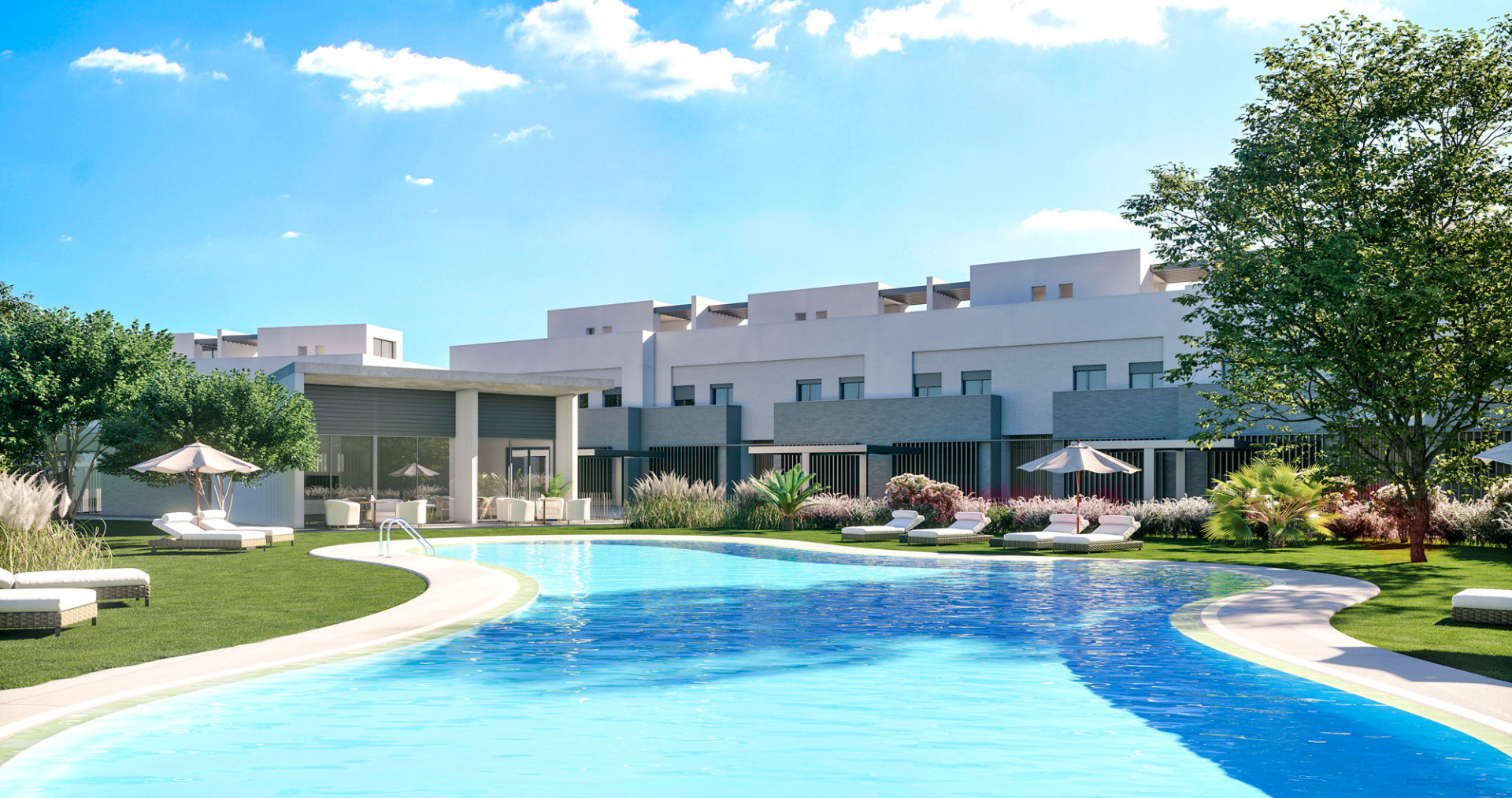 Exclusive gated complex of the luxury frontline golf townhouses