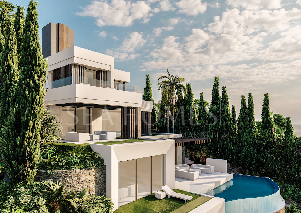 Plot and Project for contemporary villa of 1146 square metres built area in Puerto Banus´ best location