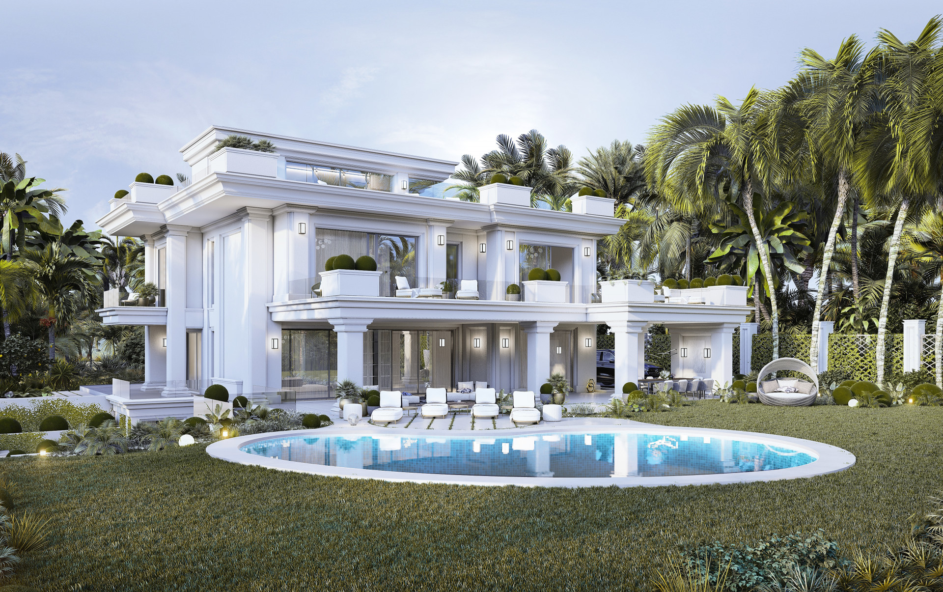ARFV2254 Villa designed with the highest standards for sale in Lomas de Marbe...