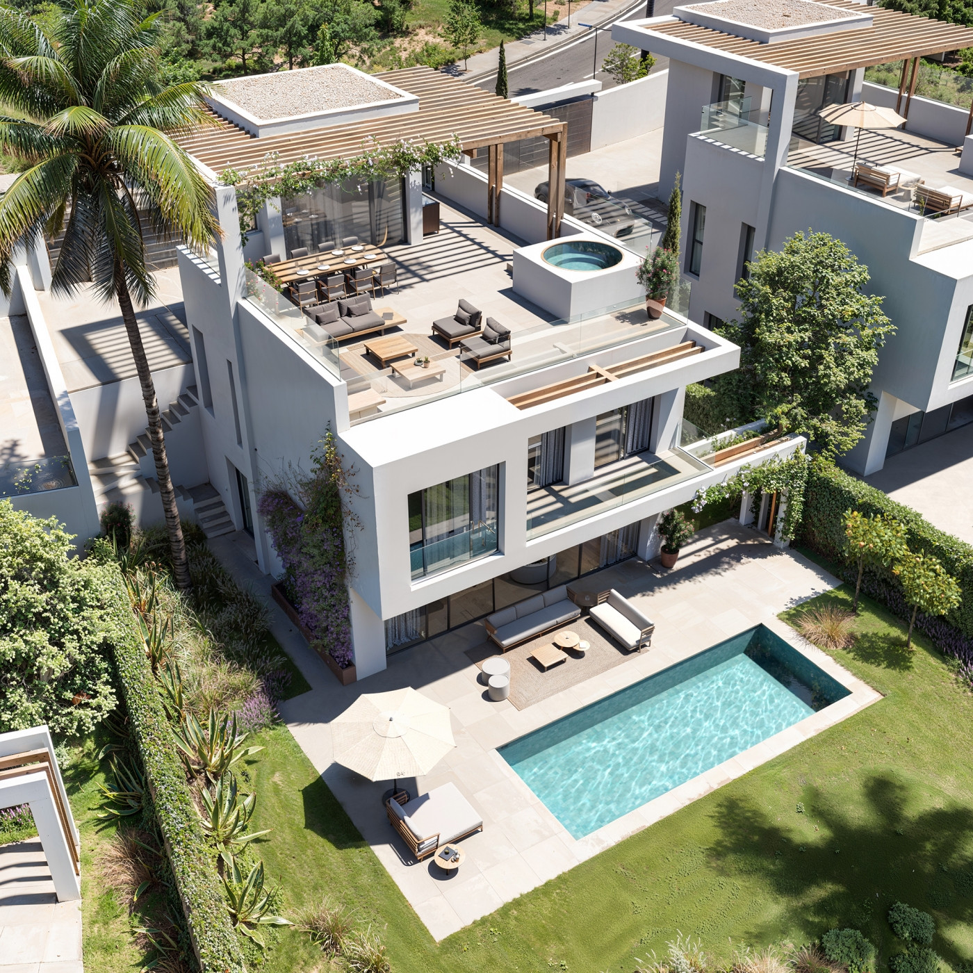 Luxus-Neubau Villa Neben Finca Cortesín mit Meerblick