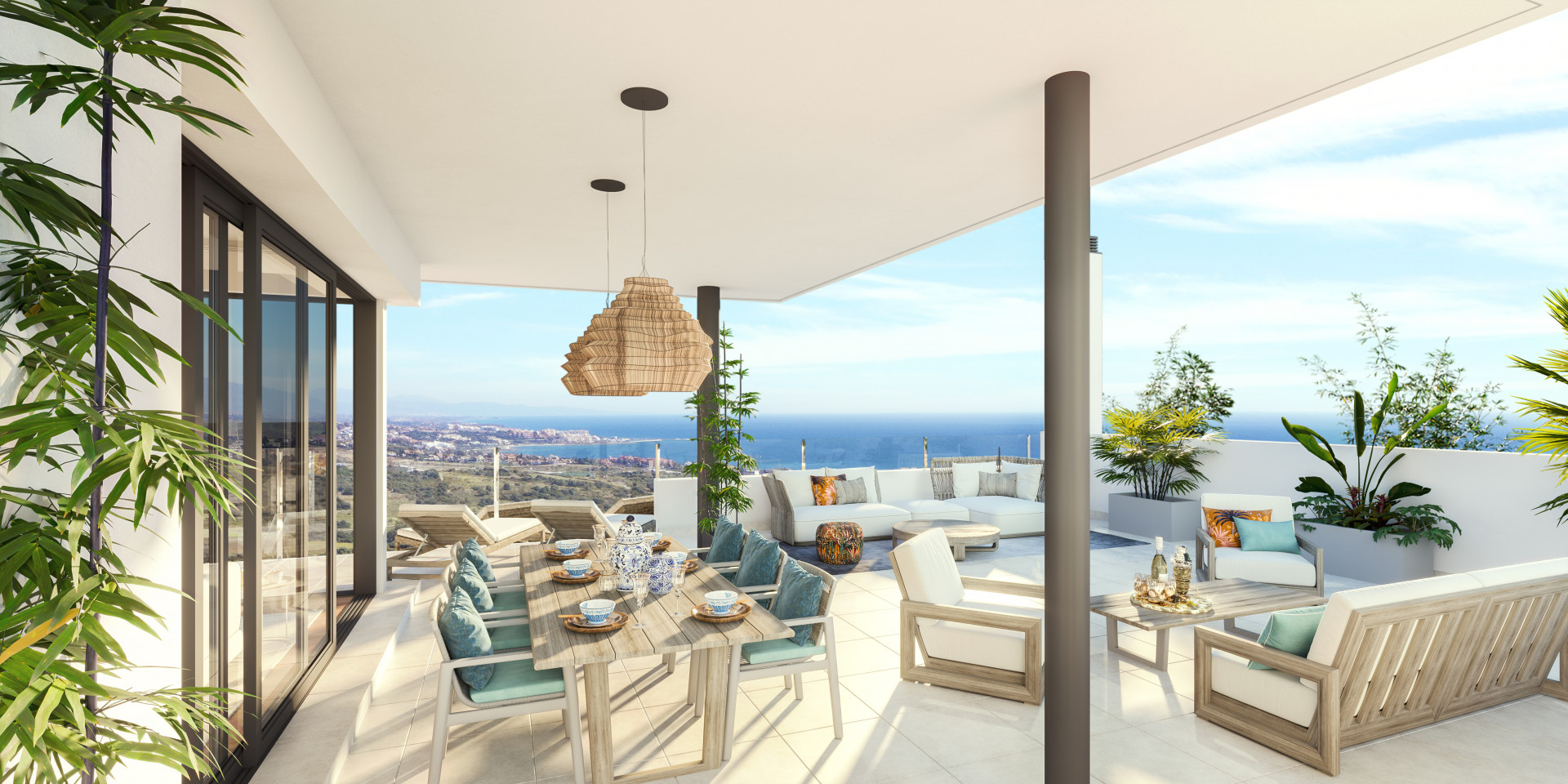 Neu gebautes Golf-Apartment mit faszinierendem Ausblick auf das Meer