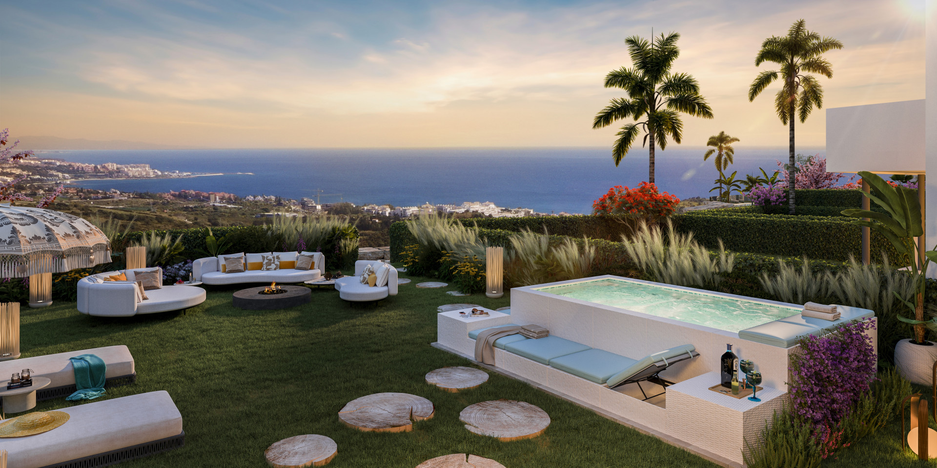 Neu gebautes Golf-Apartment mit faszinierendem Ausblick auf das Meer