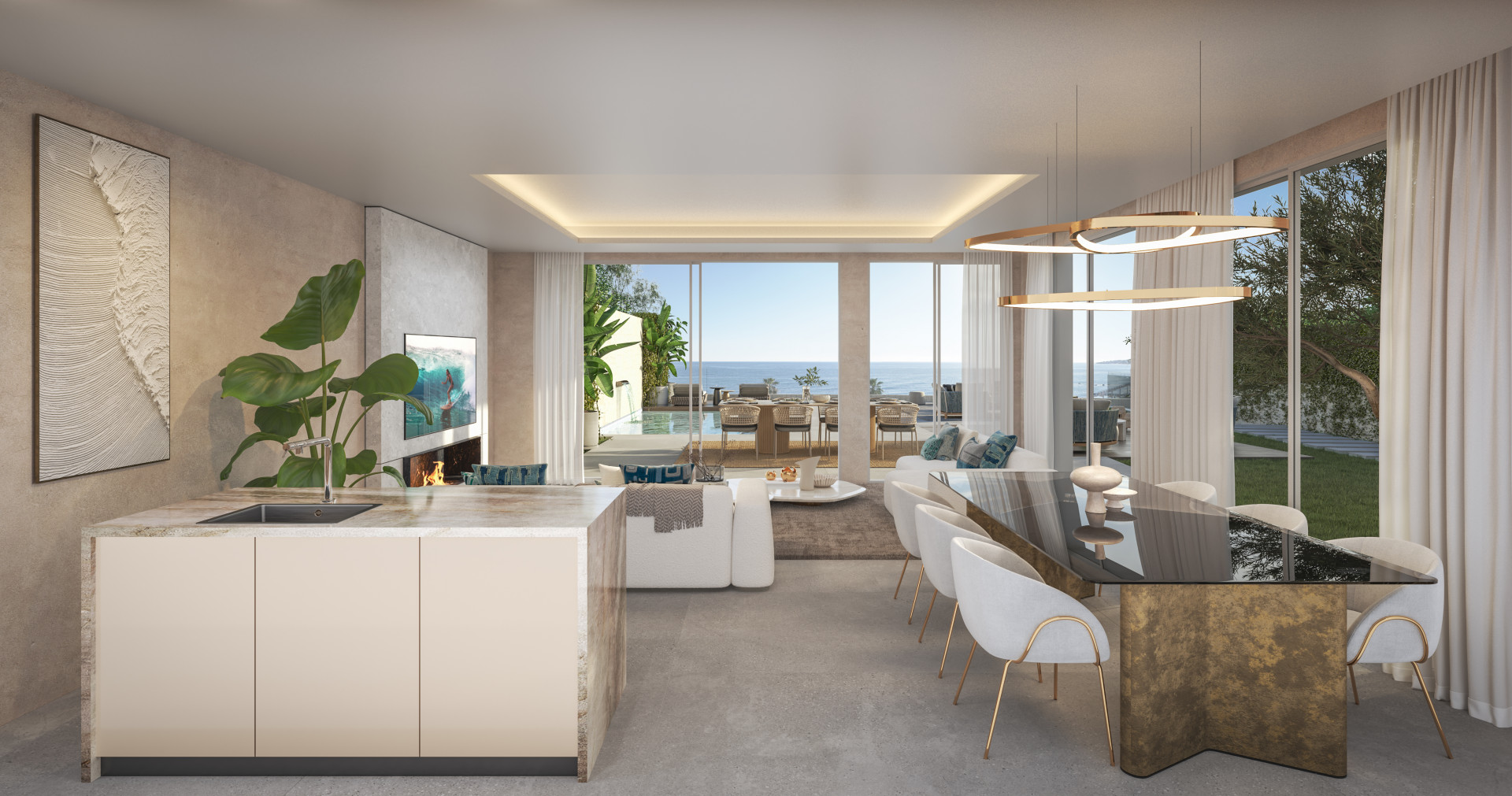 Mediterranes Wohnen mit Eleganz und Meerblick