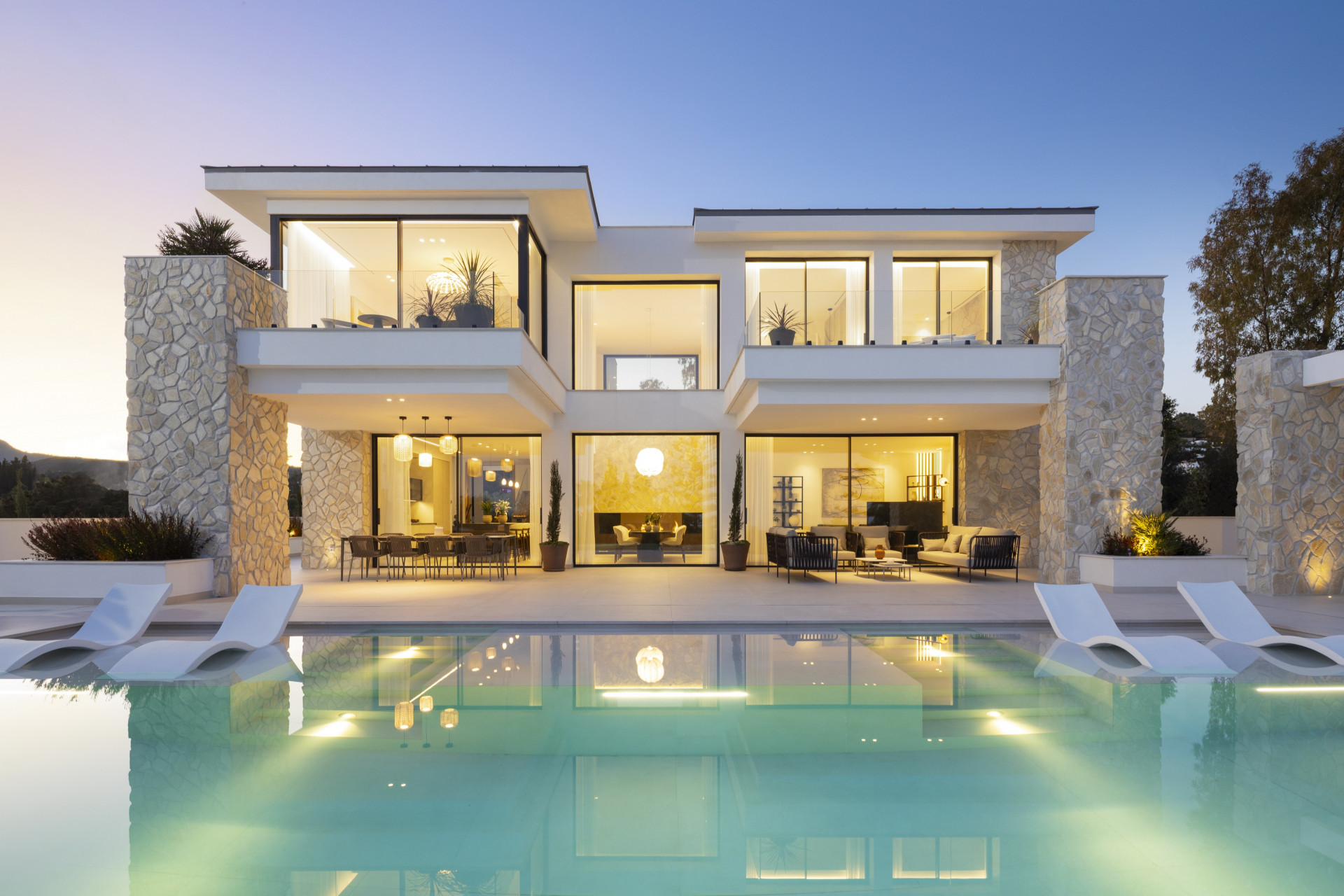Modernes Luxusleben mit Panoramablick in La Quinta
