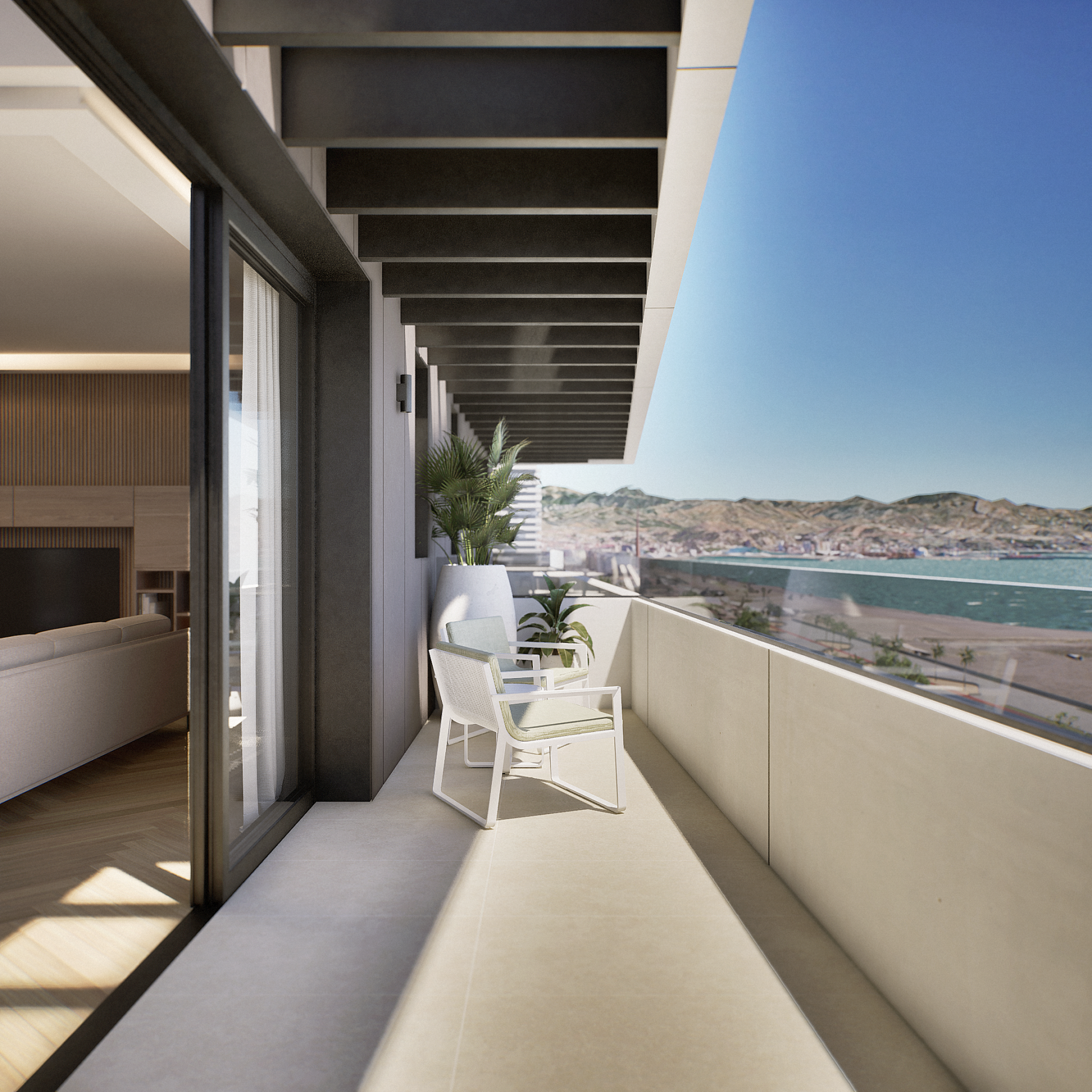 Exclusive Beachfront Duplex Penthouse with Breathtaking Mediterranean Views in Málaga