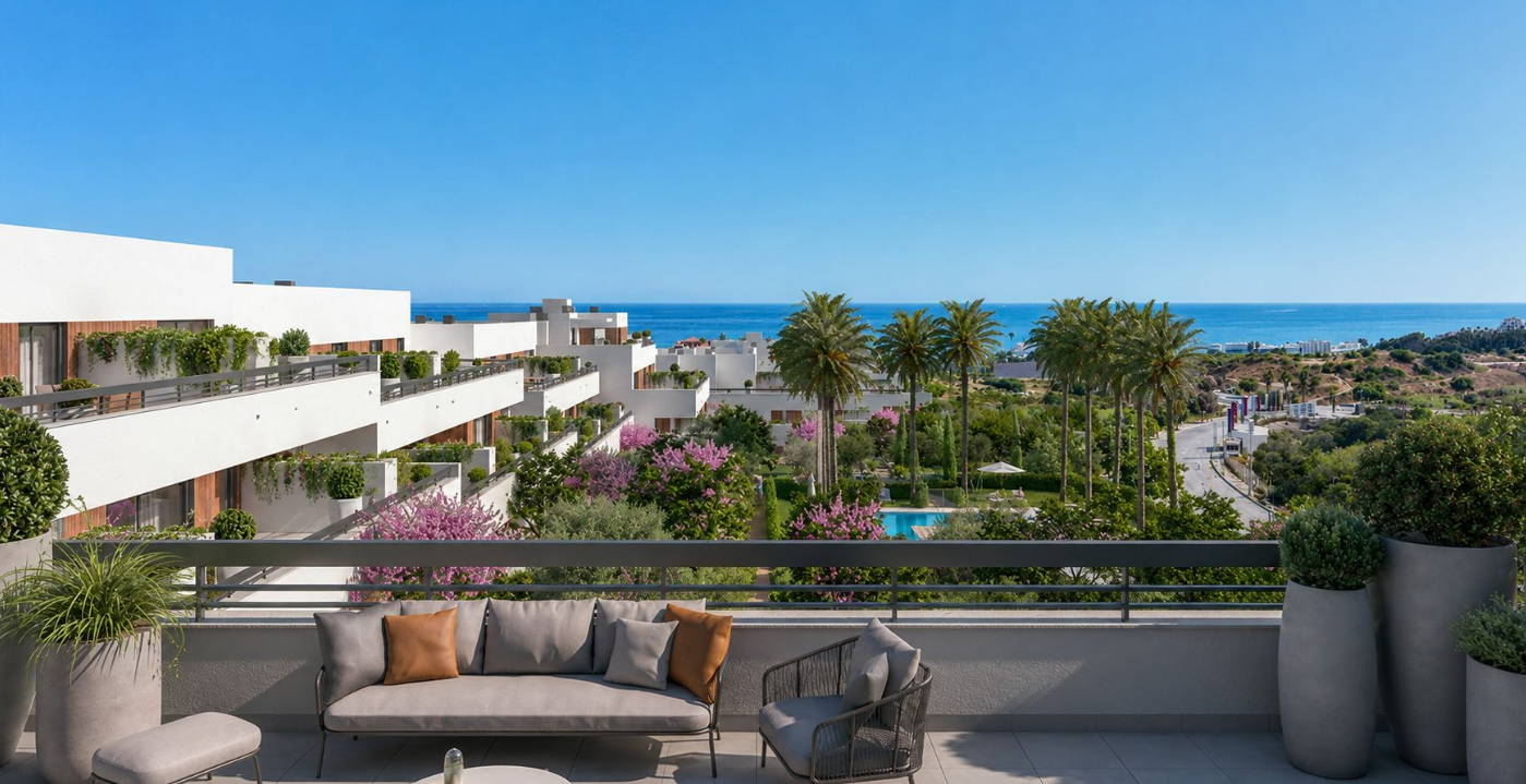 A Modern 3 Bedroom Penthouse minutes walk to the Beach in Estepona.