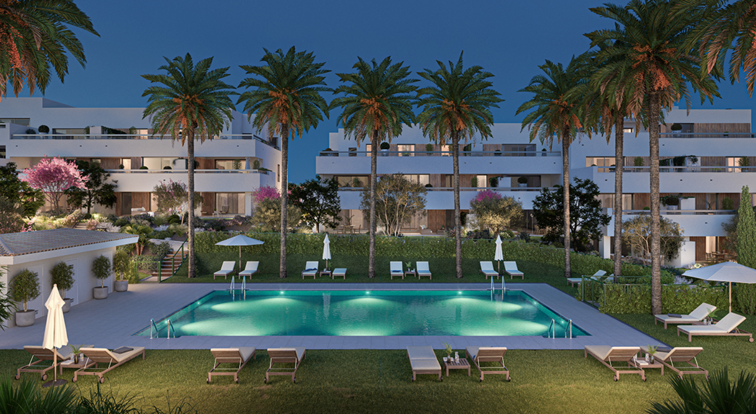 A Modern 2 Bedroom Apartment minutes walk to the Beach in Estepona.