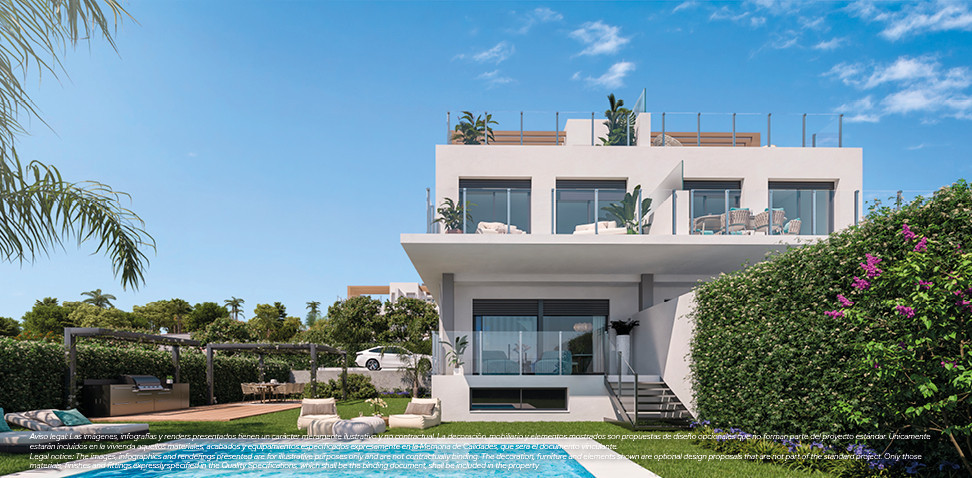 3-bedroom semi-detached villa with private pool and sea views, Torremuelle, Benalmádena