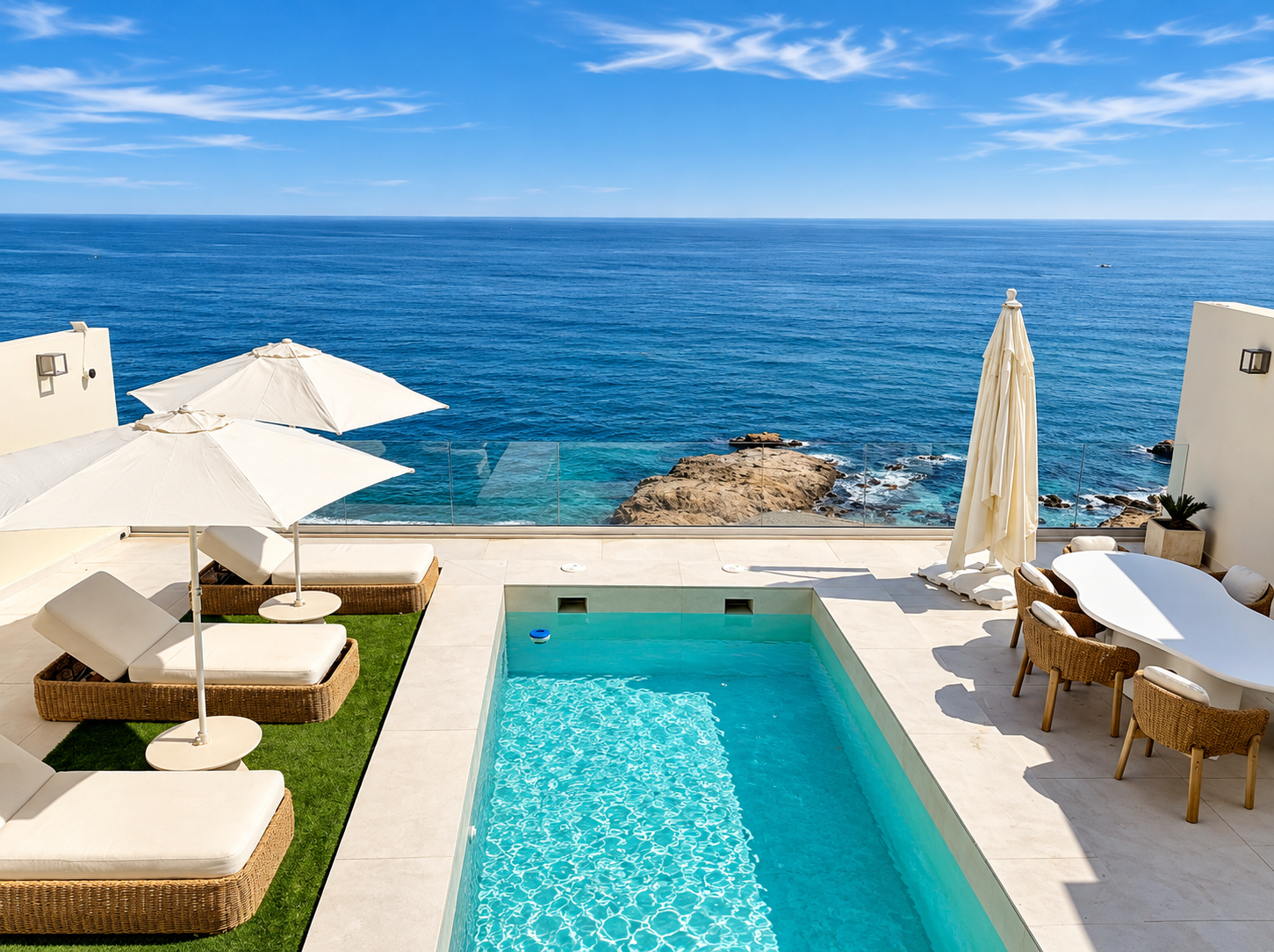 Luxury Frontline Beach Villa for Sale in La Paloma, Manilva | 4-Bedroom Sea View Property Near Sotogrande