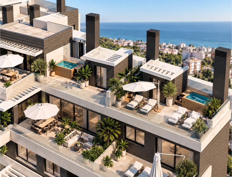 Beachfront Apartments Estepona Marina | Sea Views, Rooftop Pool