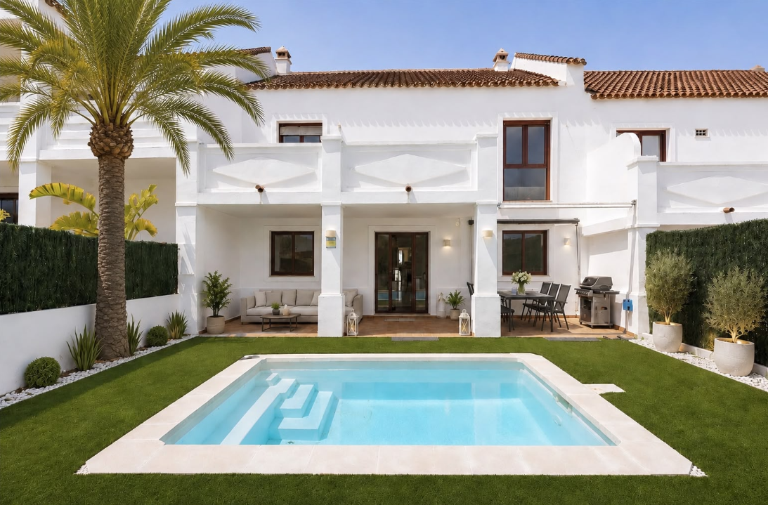 Charming Triplex Residence with Private Garden & Pool | Estepona