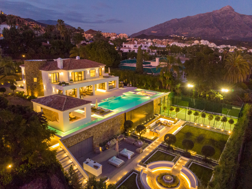 Panoramic Sea View Mansion with Private Padel Court in La Cerquilla, Marbella