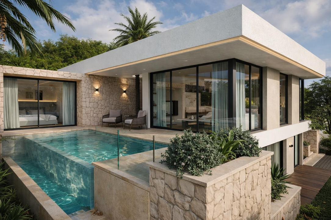 New Build Contemporary 3 Bedroom Detached Villa with Private Pool for Sale in Estepona, Costa del Sol