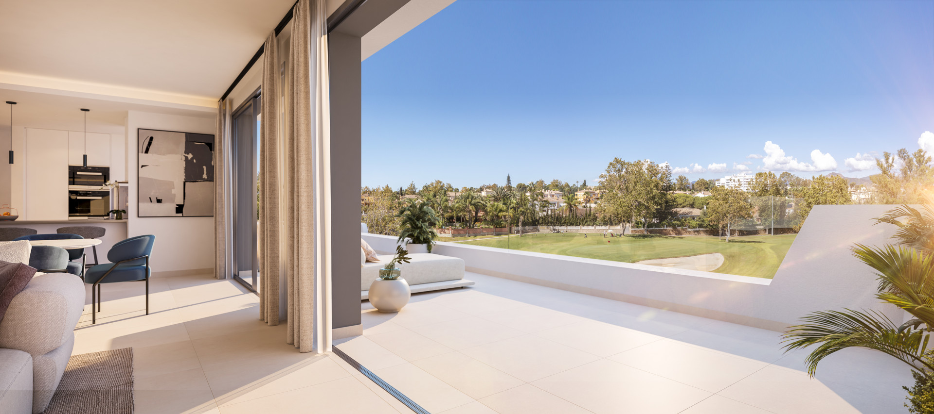 Beautiful front line golf penthouse in Guadalmina, Marbella.