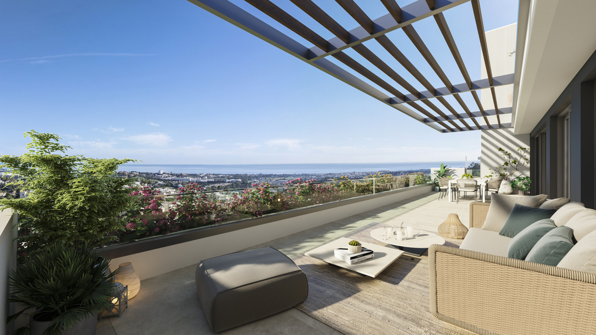 Spectacular 3 bedroom penthouse, newly built complex with panoramic views to the sea and the whole coast