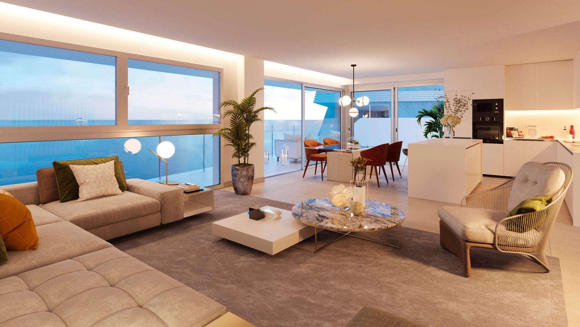 Exclusive 4 bedroom semi-detached with avant-garde design and stunning sea views in Mijas Costa. | Image 9