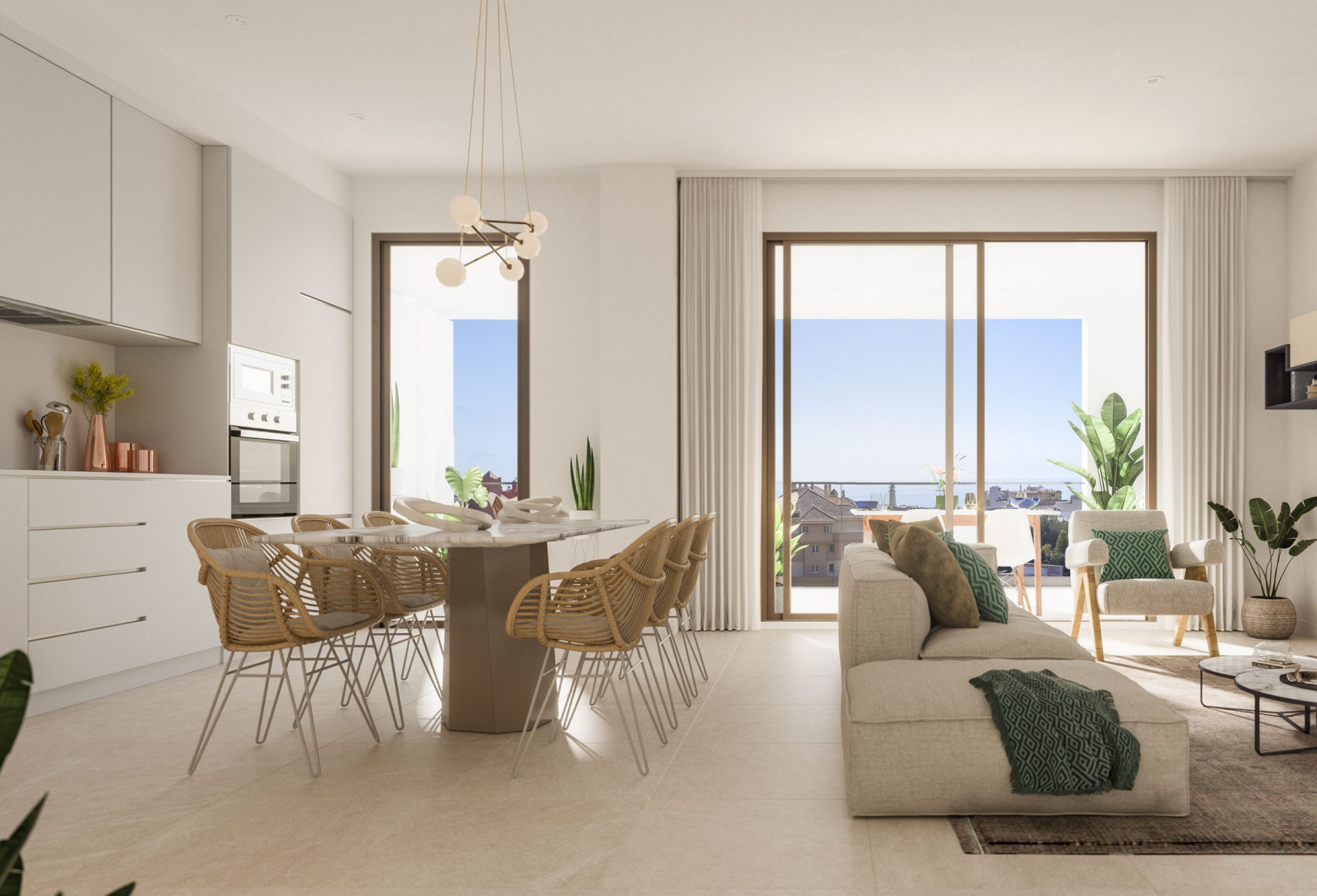 Three bedroom flat with private terraces with sea views in Torrox, Malaga. | Image 0
