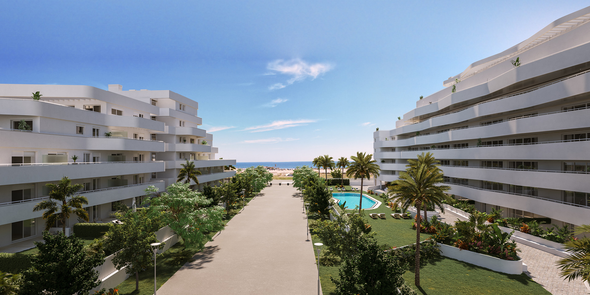 Modern flat with garden and private swimming pool located in Torre del Mar, Malaga. | Image 1