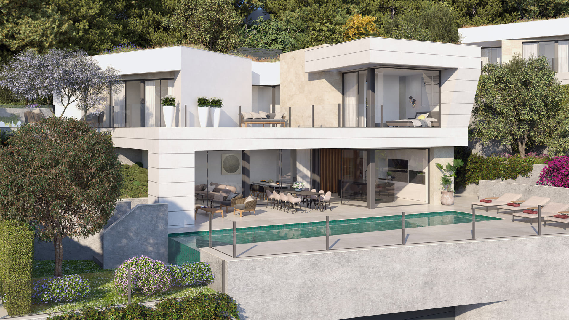 Luxurious four bedroom villa overlooking the coast of Malaga. | Image 0