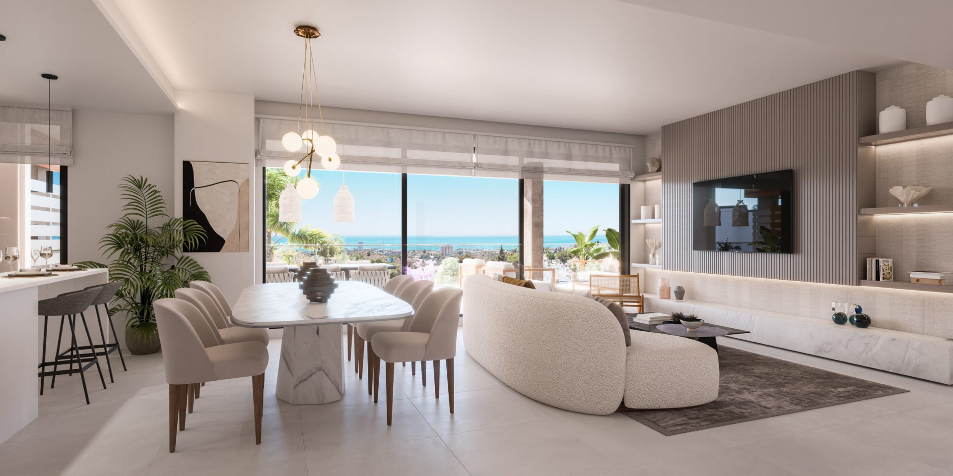 Three bedroom penthouse with solarium and panoramic views of the coastline east of Marbella. | Image 3