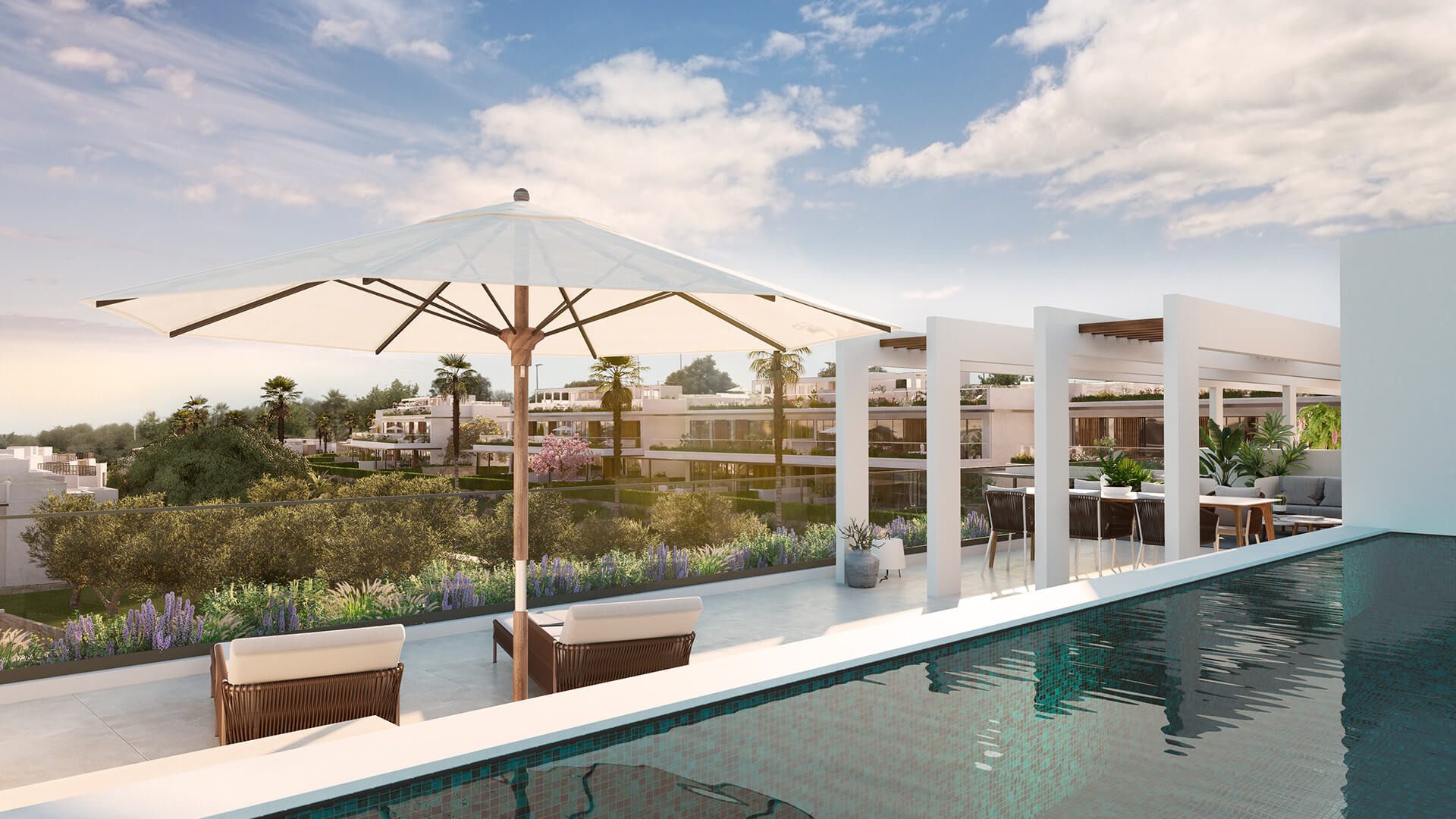 Spacious four bedroom flat with private pool in Marbella. | Image 5