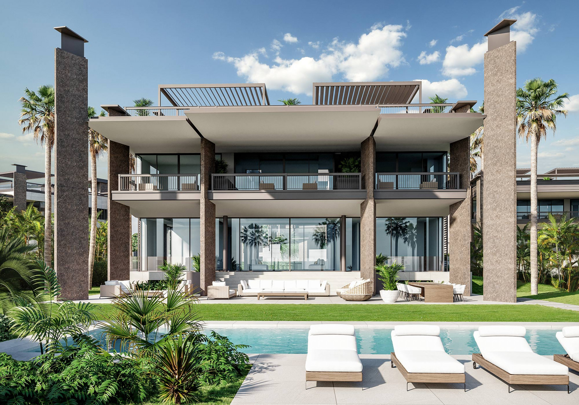 Exclusive six bedroom villa with solarium with panoramic views over Puerto Banús in Marbella. | Image 4