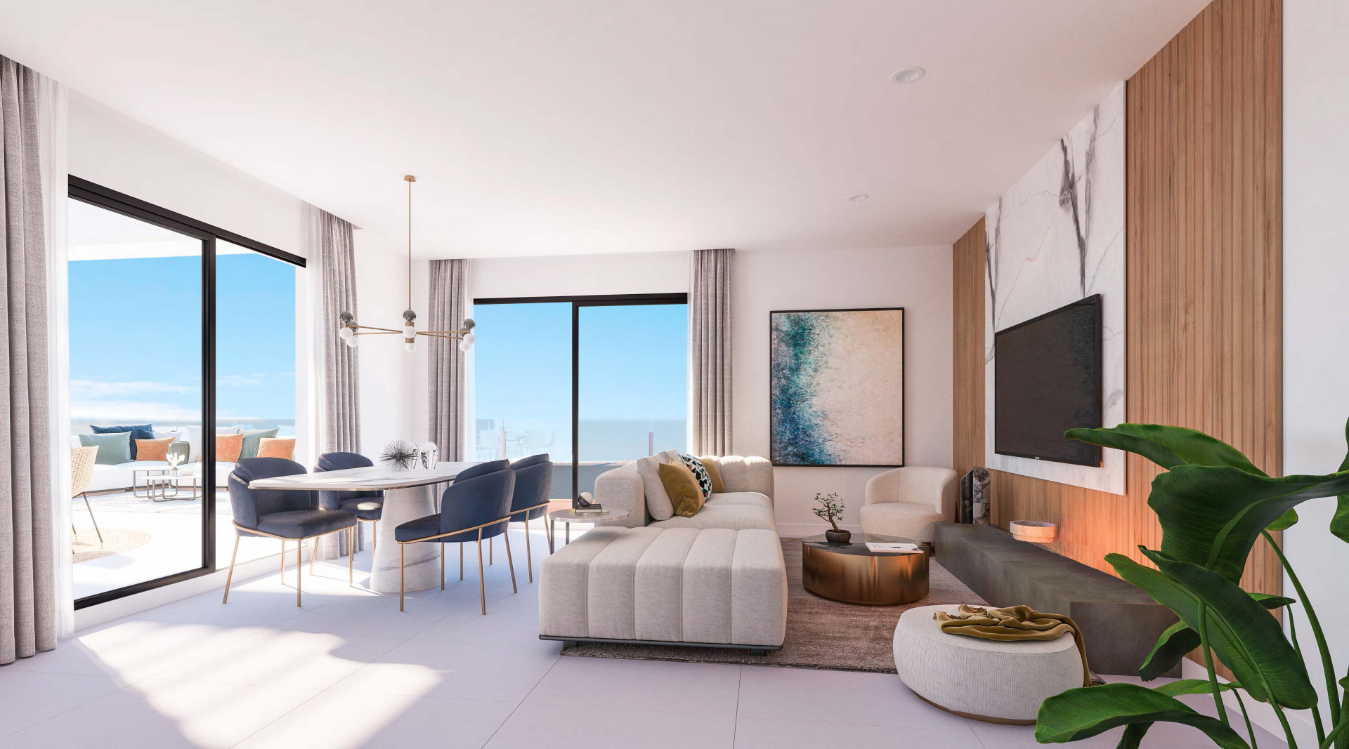 Contemporary three bedroom flat with ocean views in Benalmádena. | Image 3