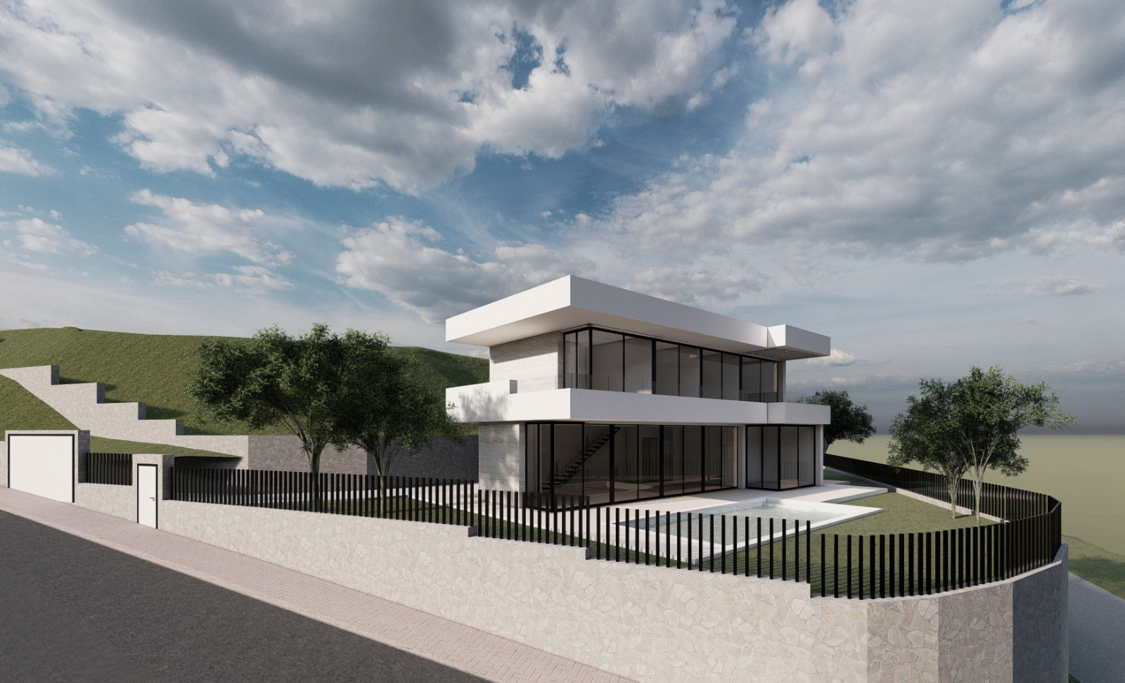 Urban plot with license and project, ready to build in Mijas