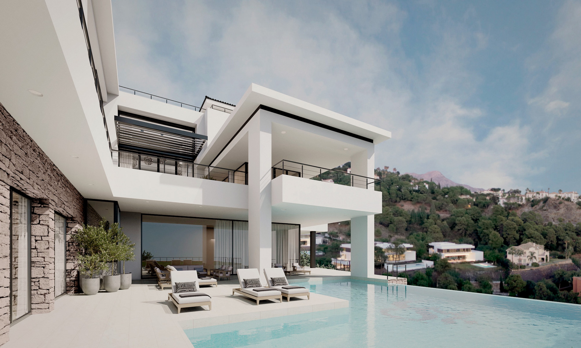 Elegant Modern Luxury Villa with Spectacular Panoramic Sea and Mountain Views in Benahavis