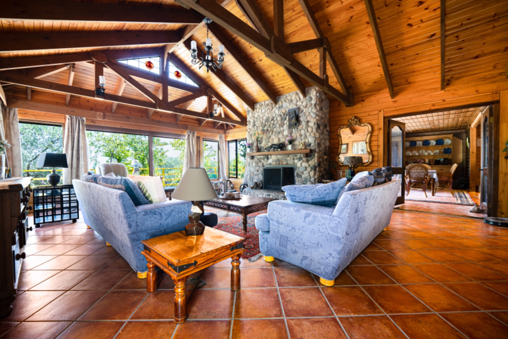 Stunning wooden country finca sits on the outskirts of Monda and its historic castle