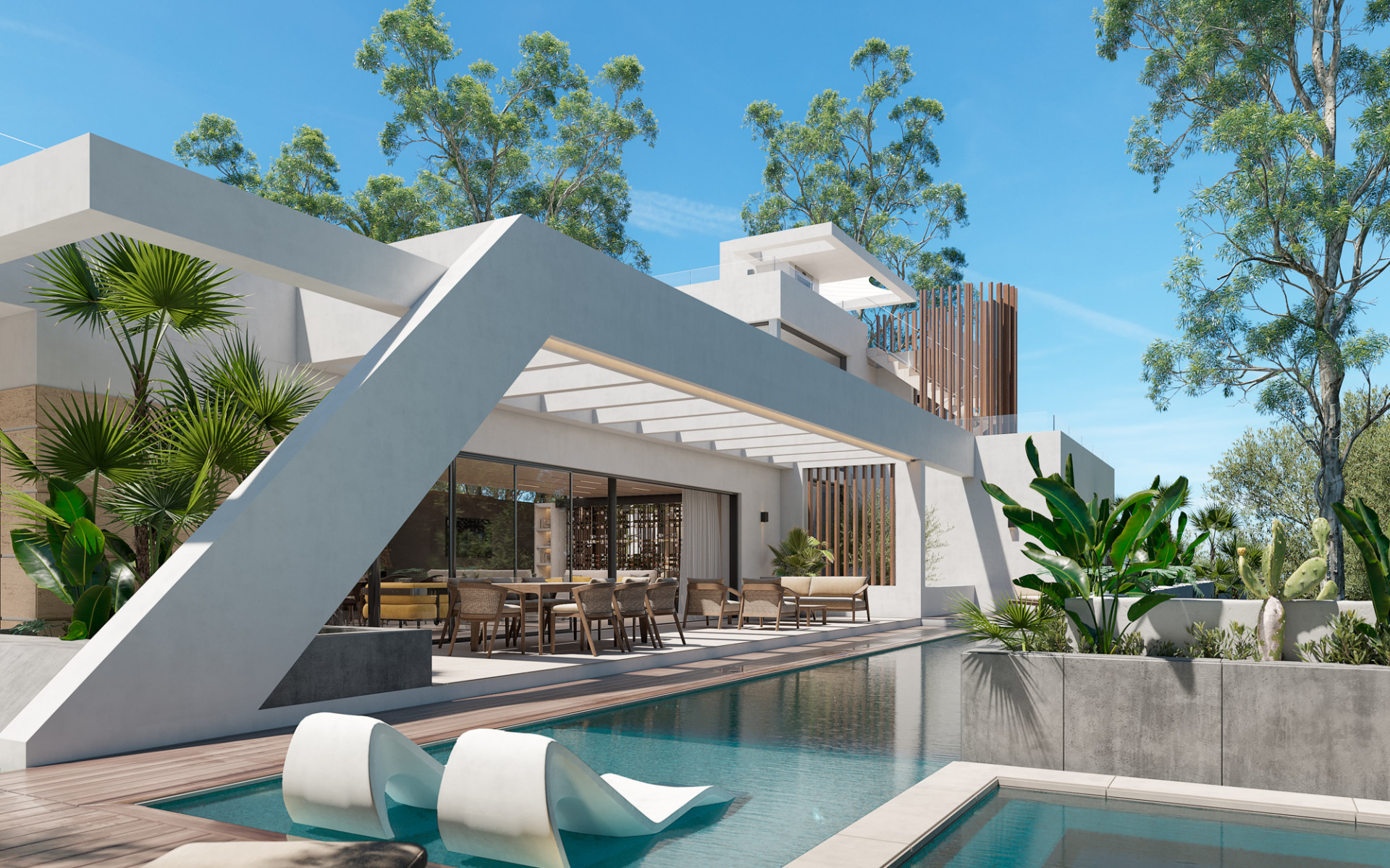 Striking new built villa just walking distance from Puerto Banus offers fabulous sea views