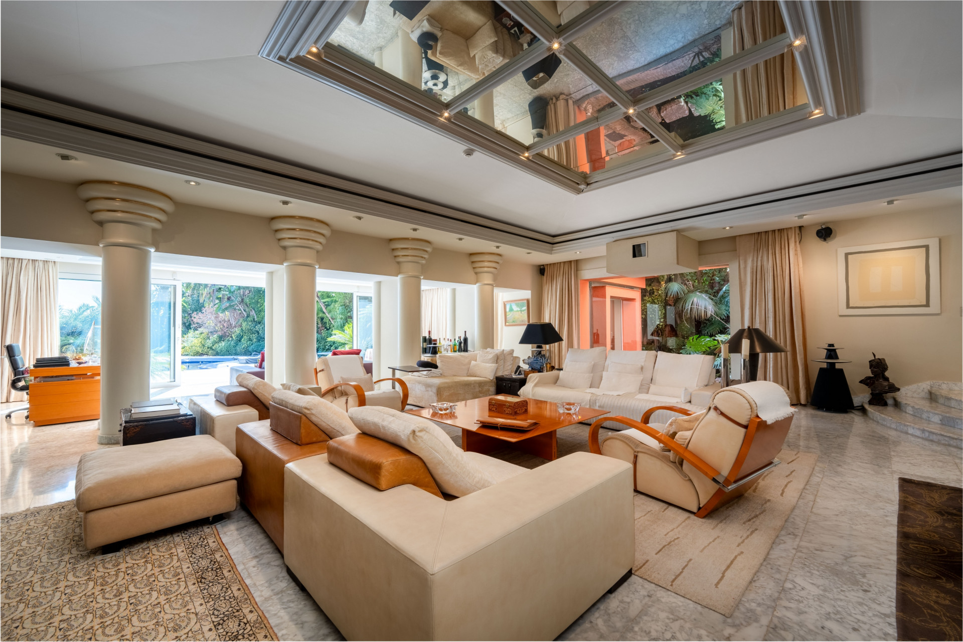 Secluded stately mansion languishes amidst subtropical gardens in the heart of Marbella.