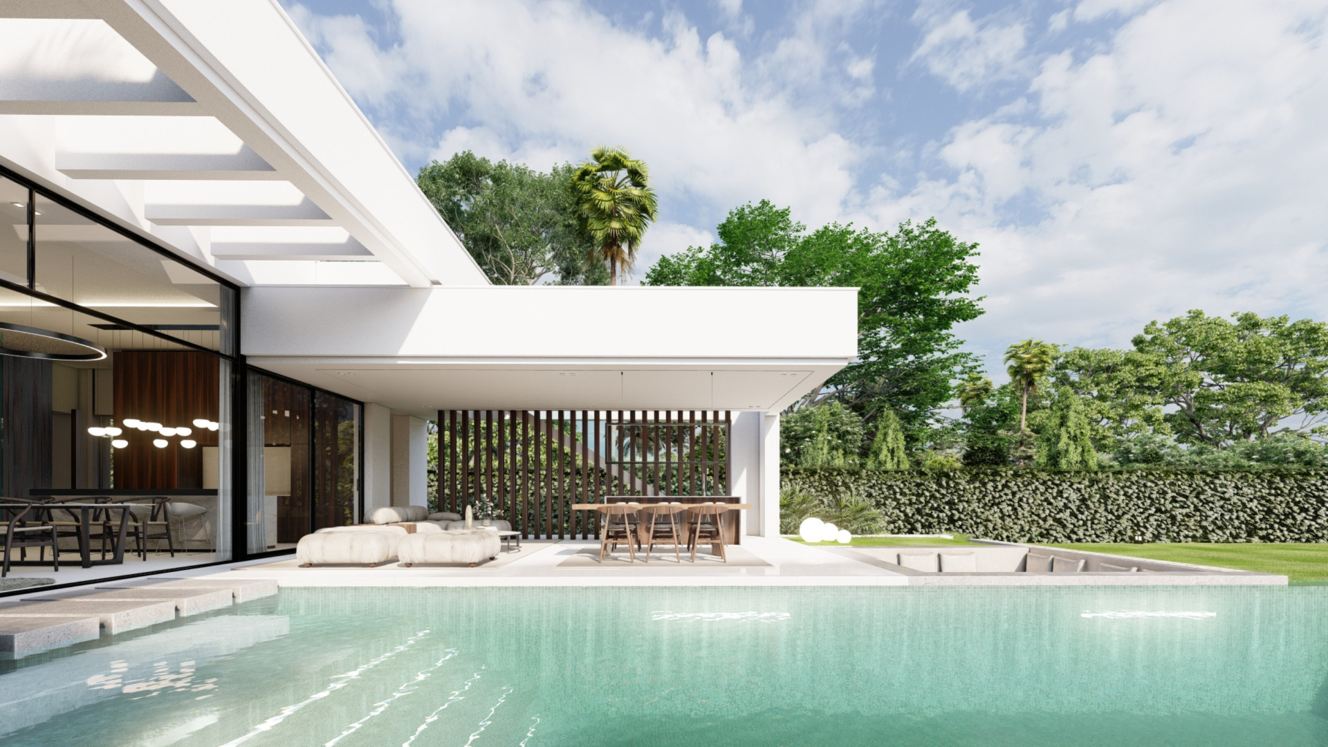 Exquisite modernistic contemporary villa gilds the golf valley in Nueva Andalucia with its effortless elegance