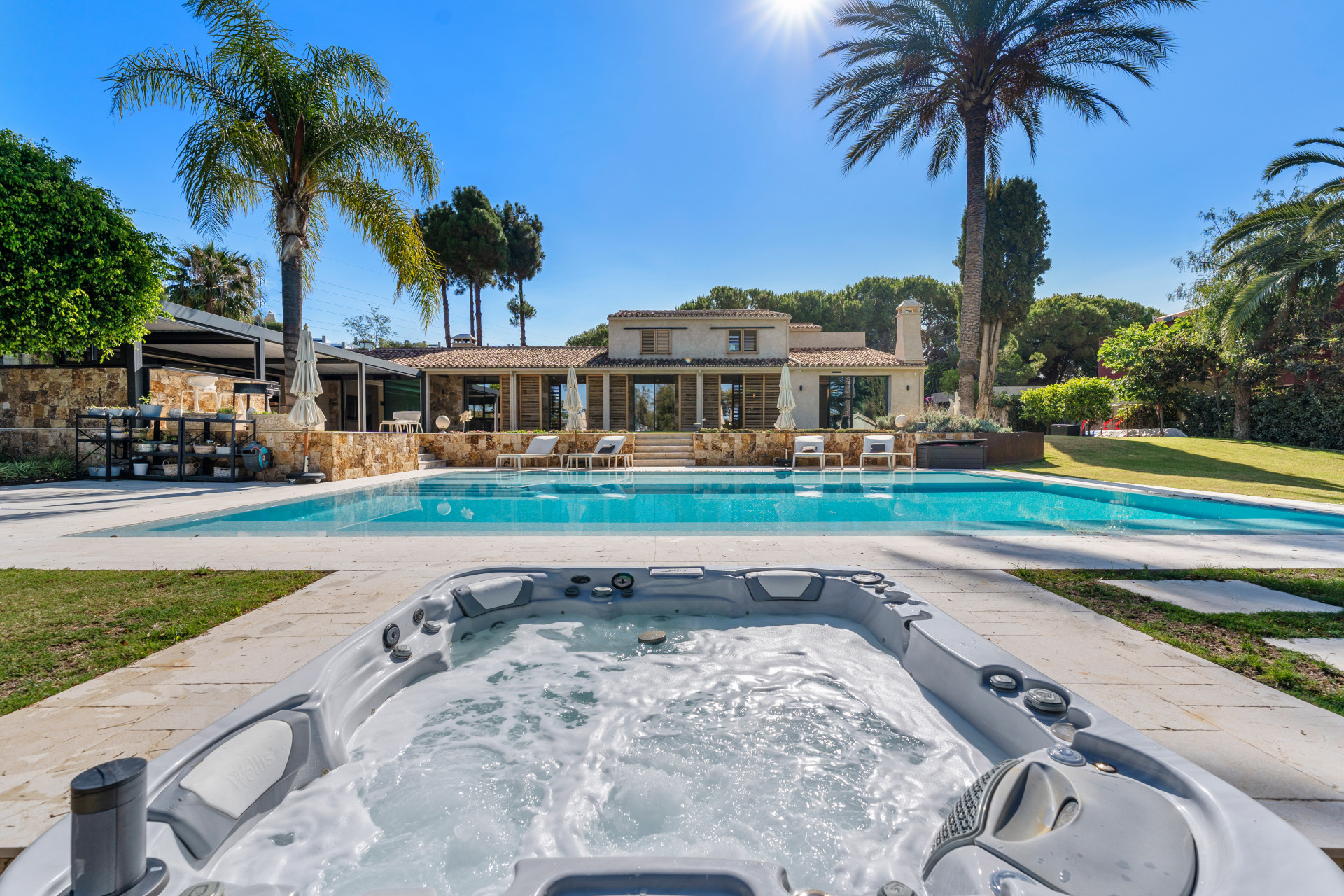 Stunning luxurious 'mini' mansion sits in heart of leafy urban oasis on the edge of Marbella.