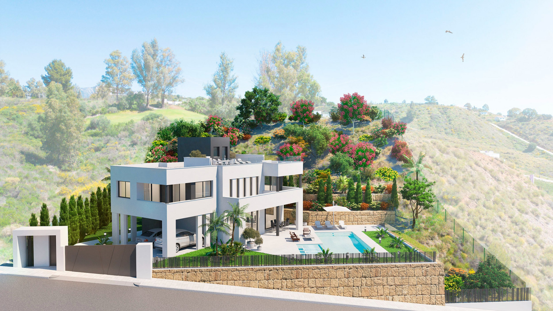 Fantástica villa en venta con vistas al golf y al mar en La Cala Golf, Mijas